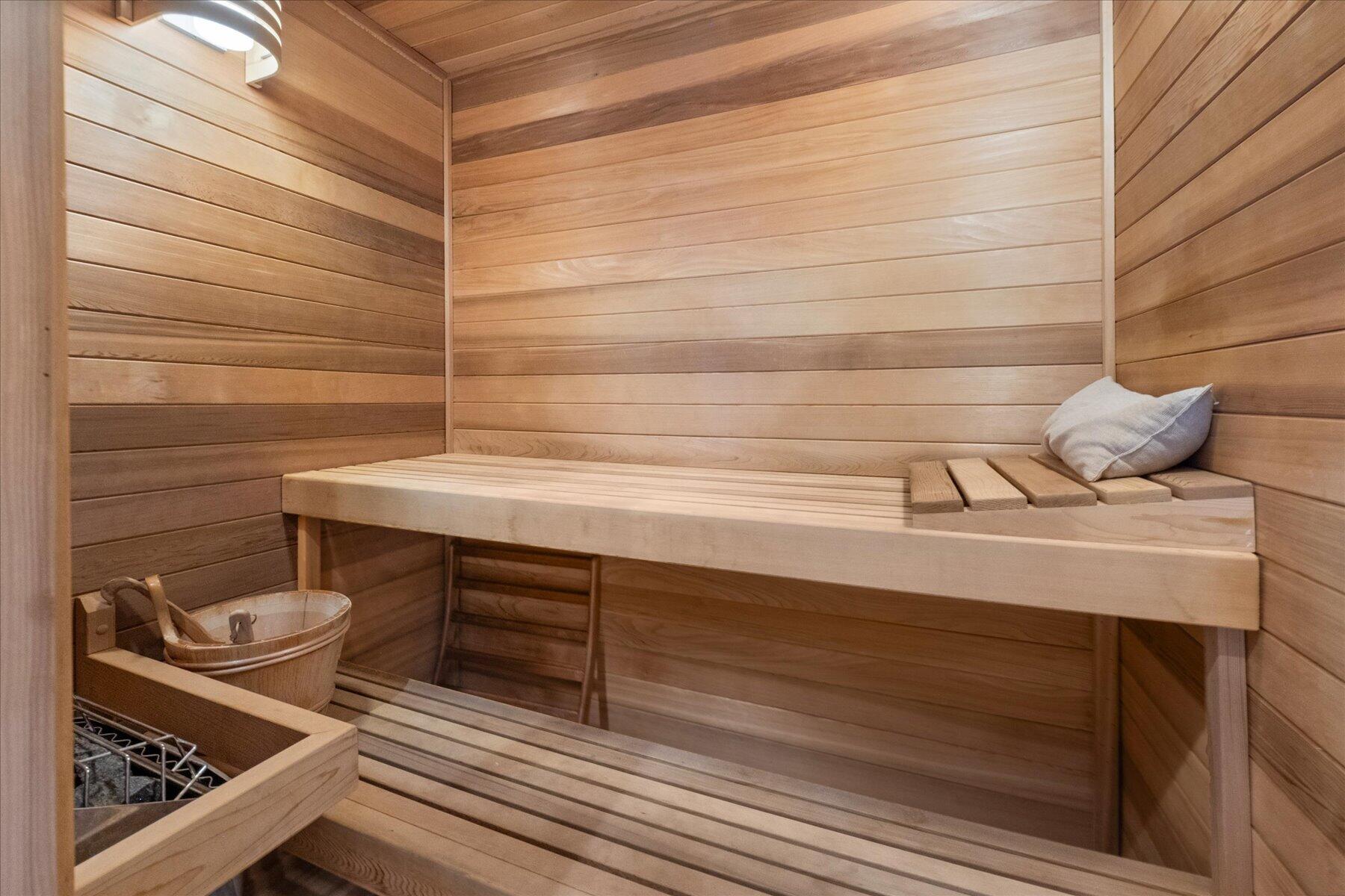 primary bathroom sauna