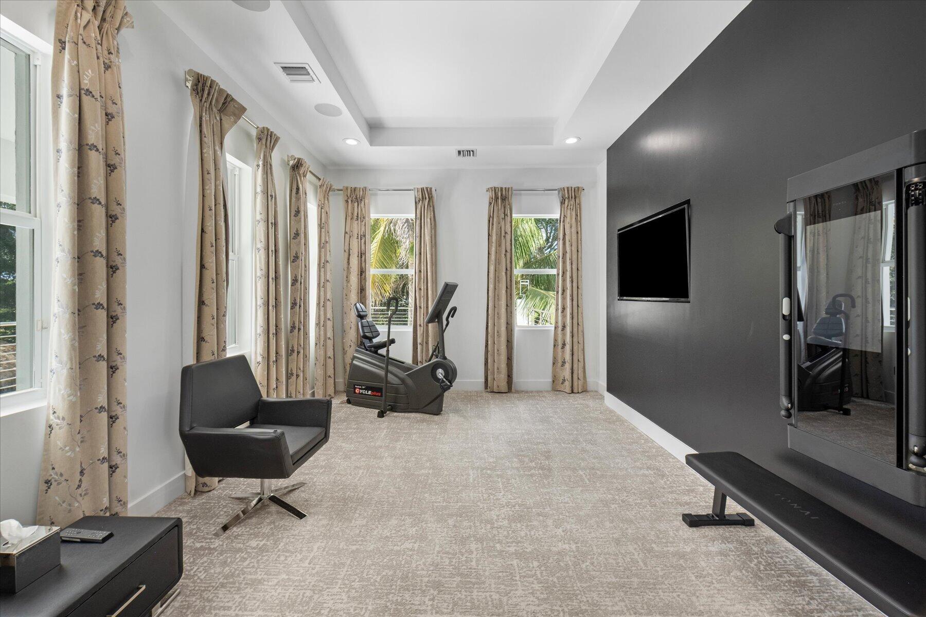 Sitting room /gym off Primary Suite.