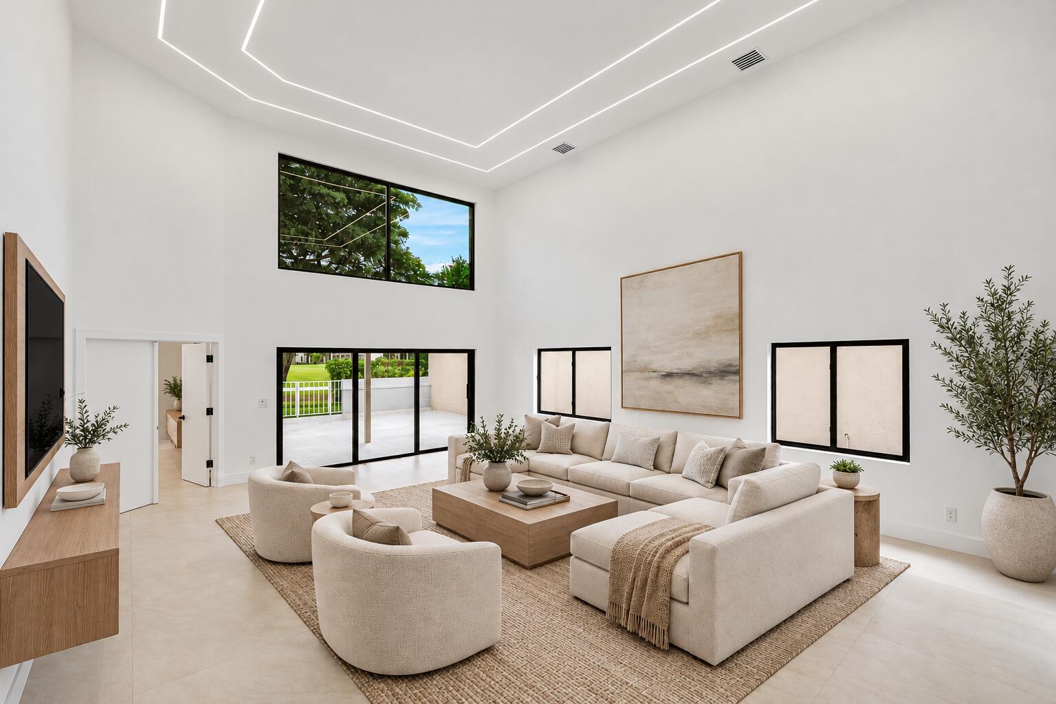 Pristine Modern Living Room Retreat