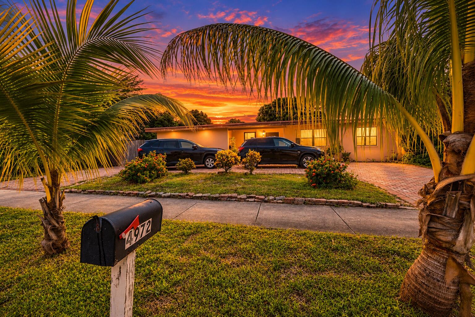 Tropical Twilight Home with Mailbox 4972 Tropical Twilight Home with Mailbox 4972