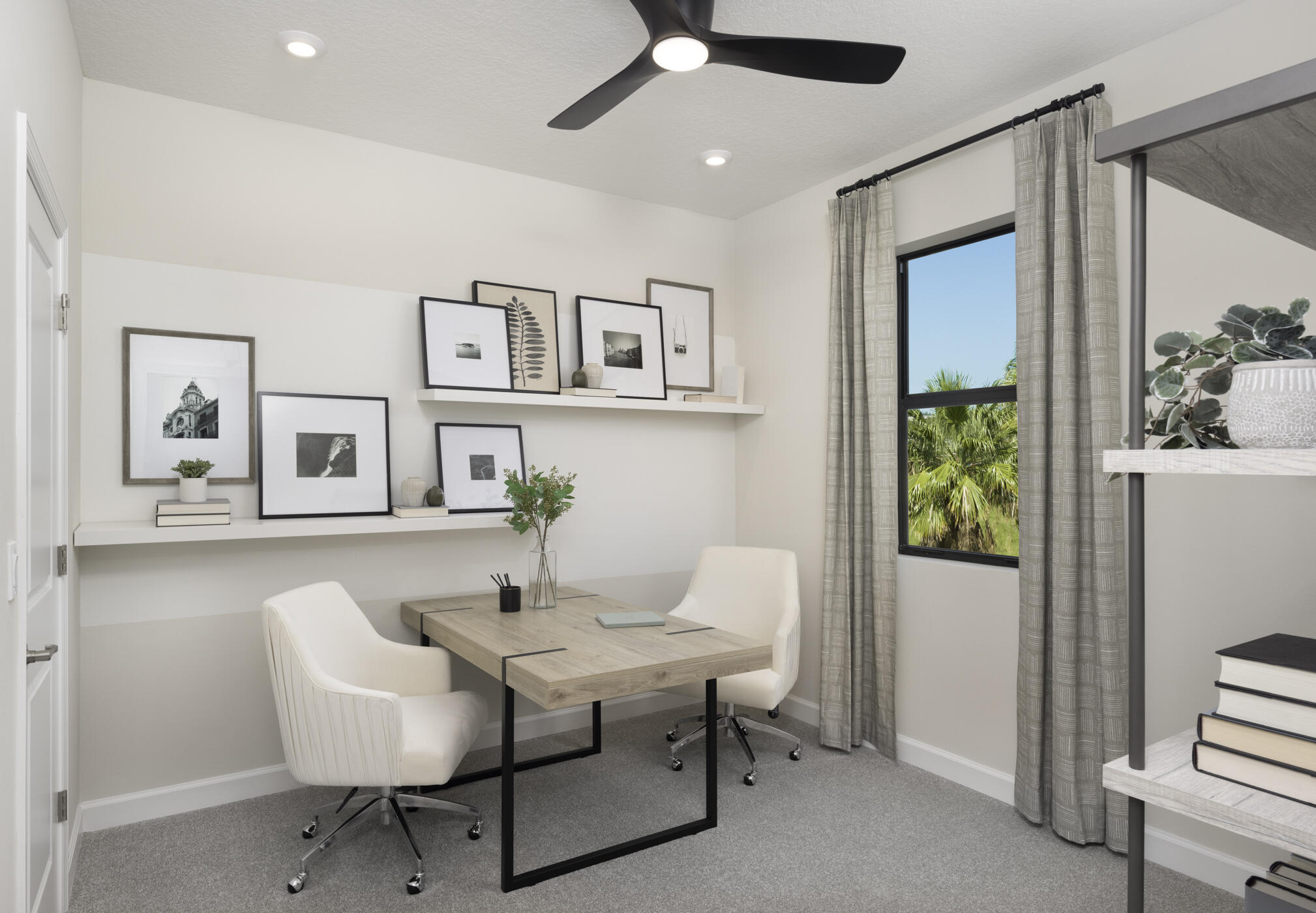 Stock photos represent builder's floorplan