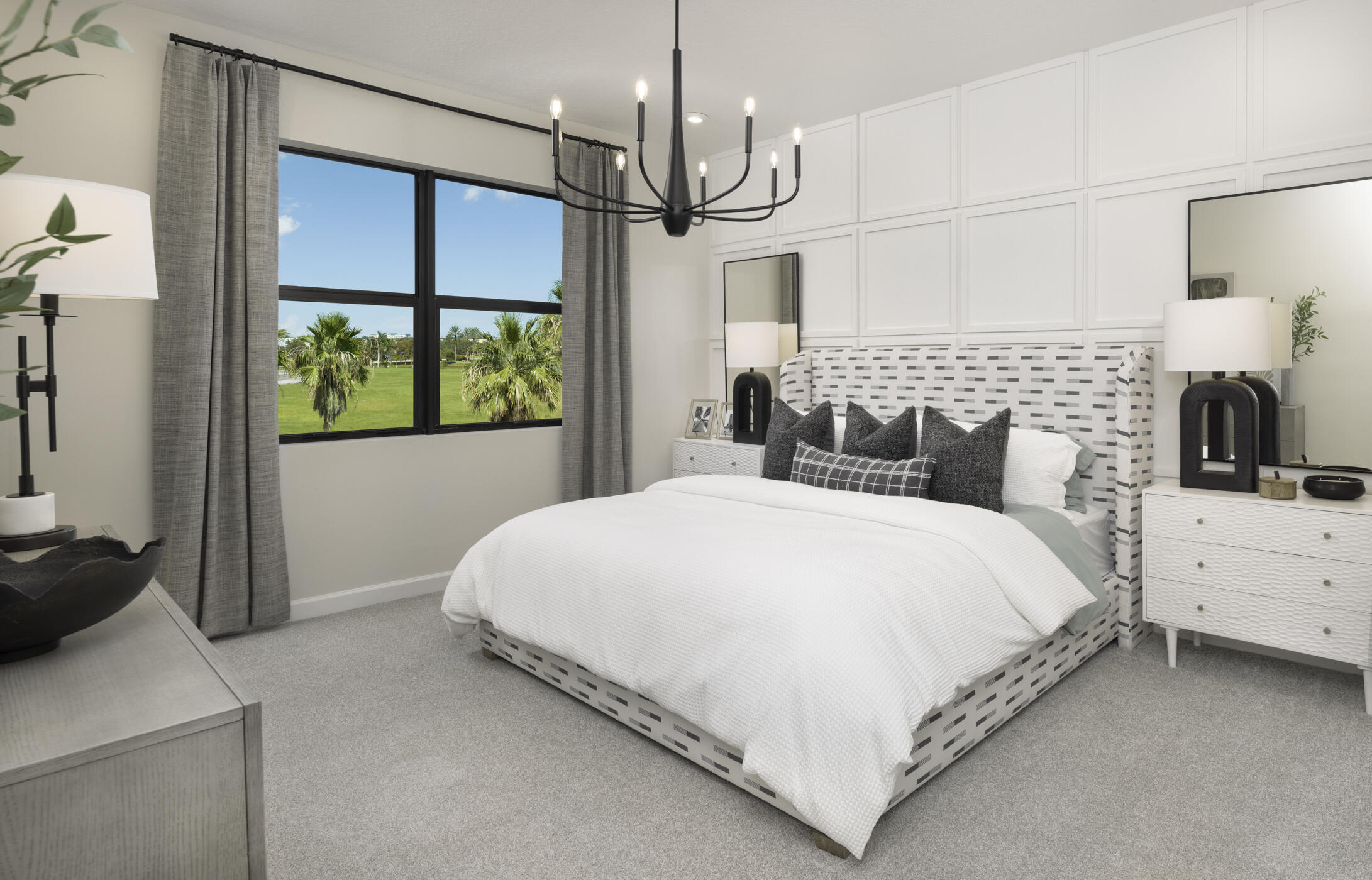 Stock photos represent builder's floorplan