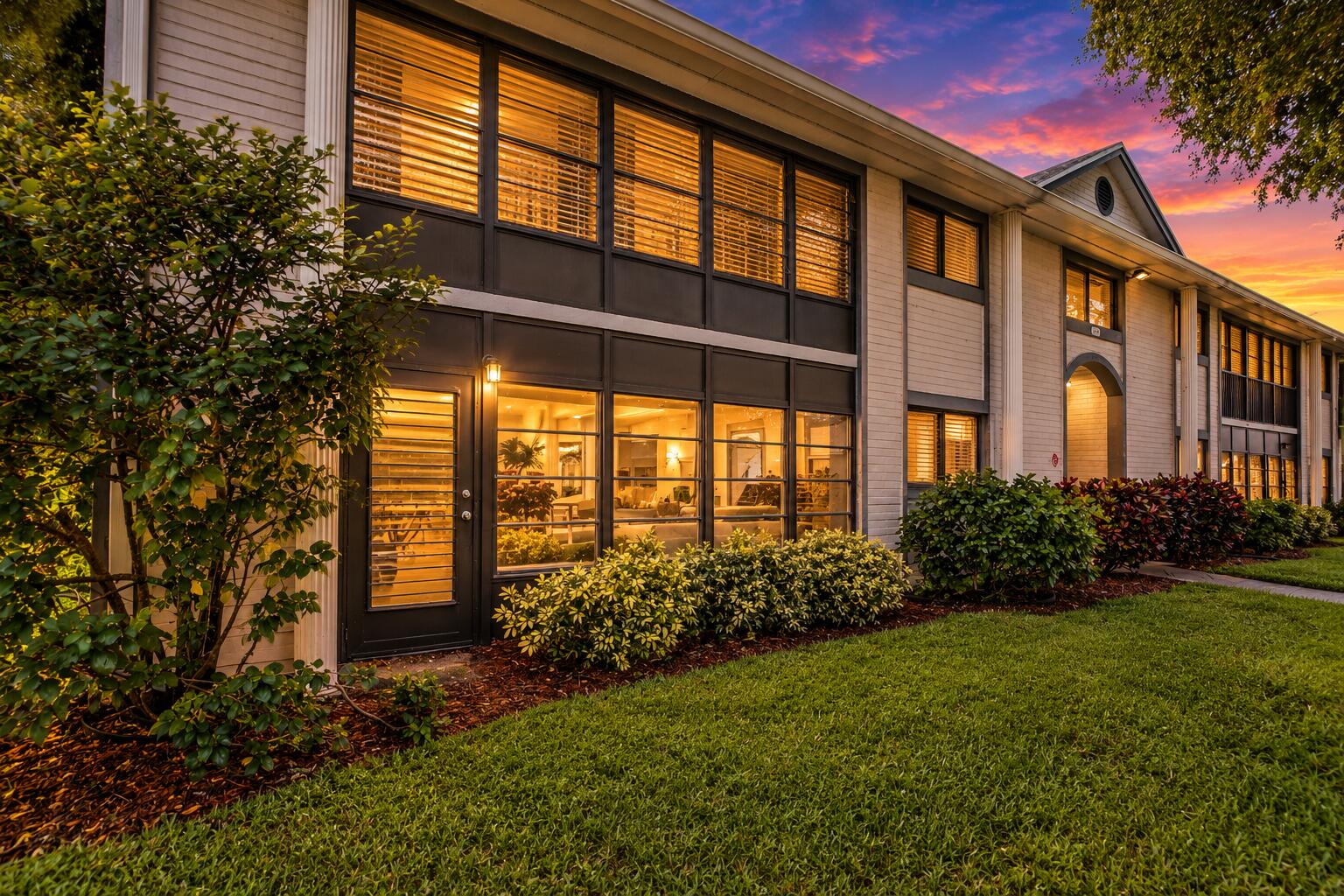 Twilight Glow on a Modern Townhouse Comp