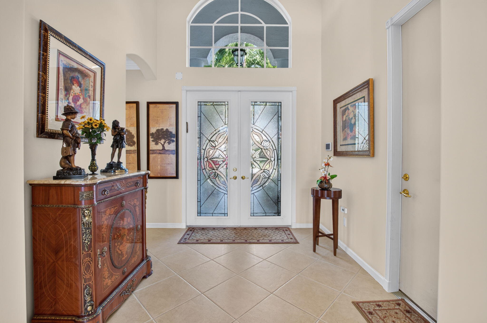 Foyer view of doors