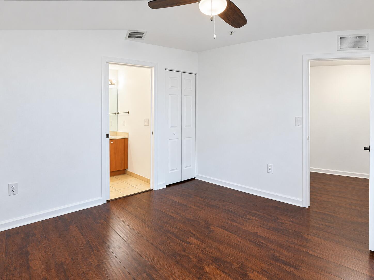 Straightened bright real estate interior