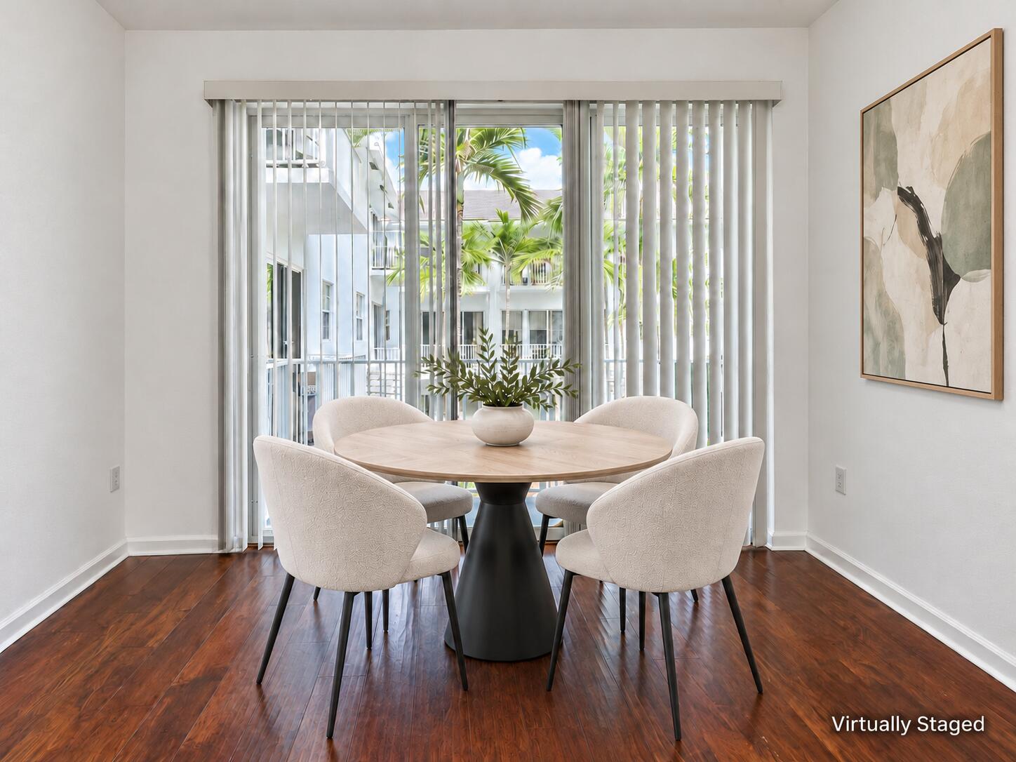 Dining Nook with Abstract Wall Art-4