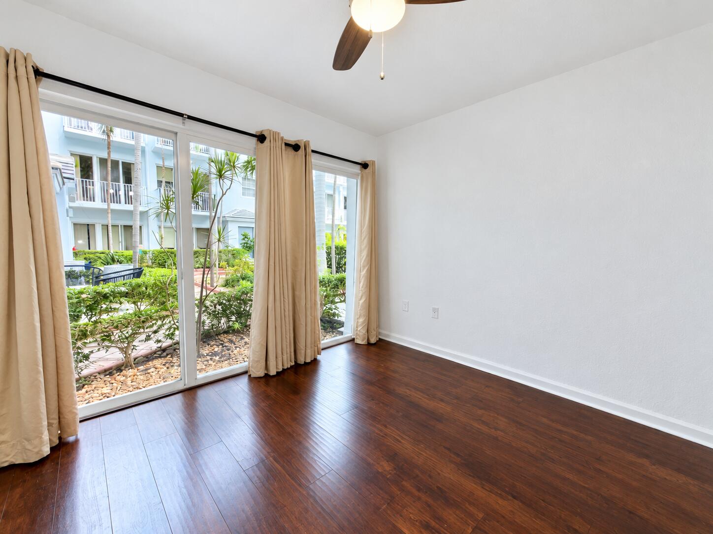 Brightened living room with courtyard vi