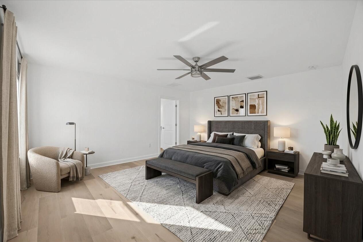 Virtually Staged Masters Bedroom