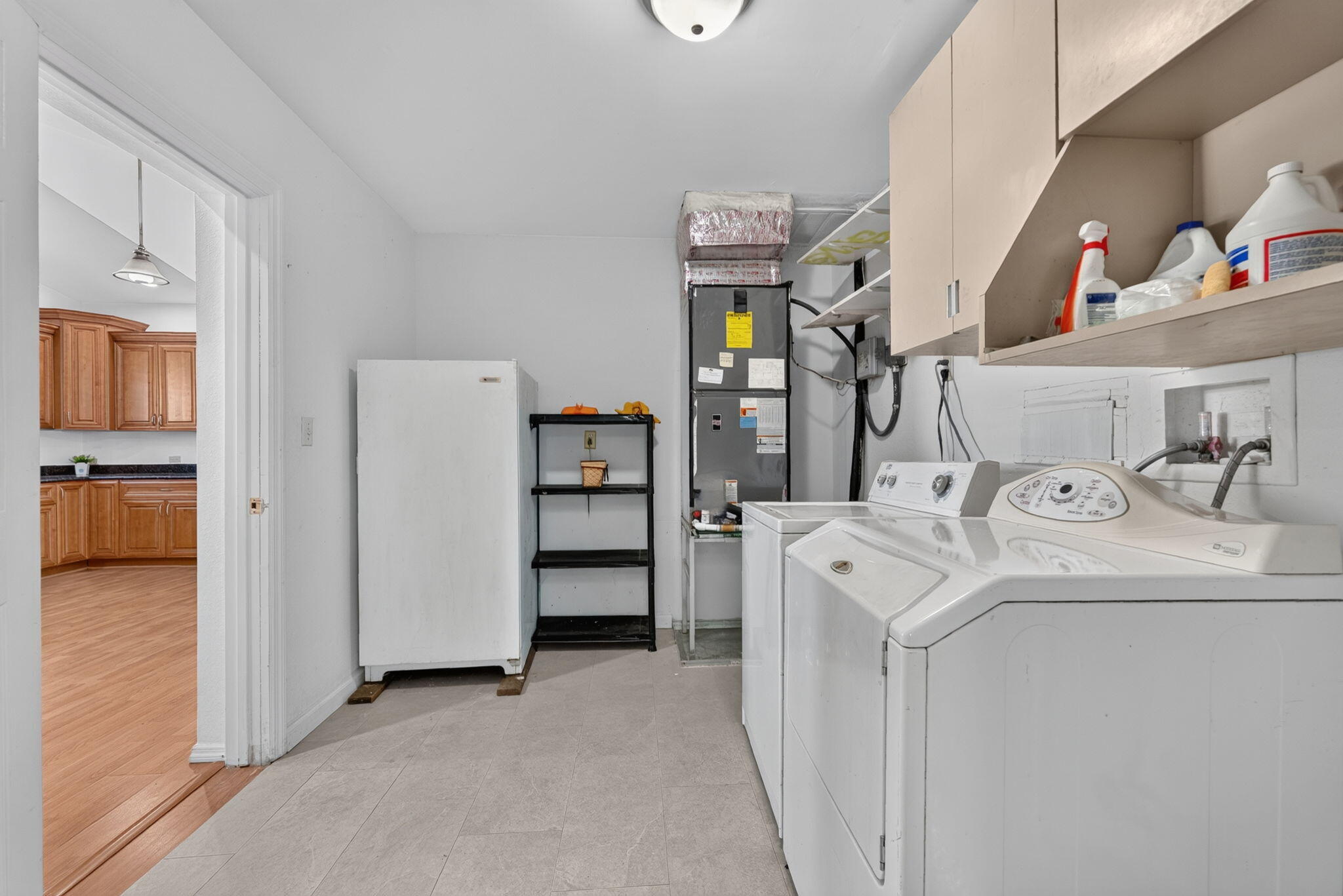 Large interior laundry room
