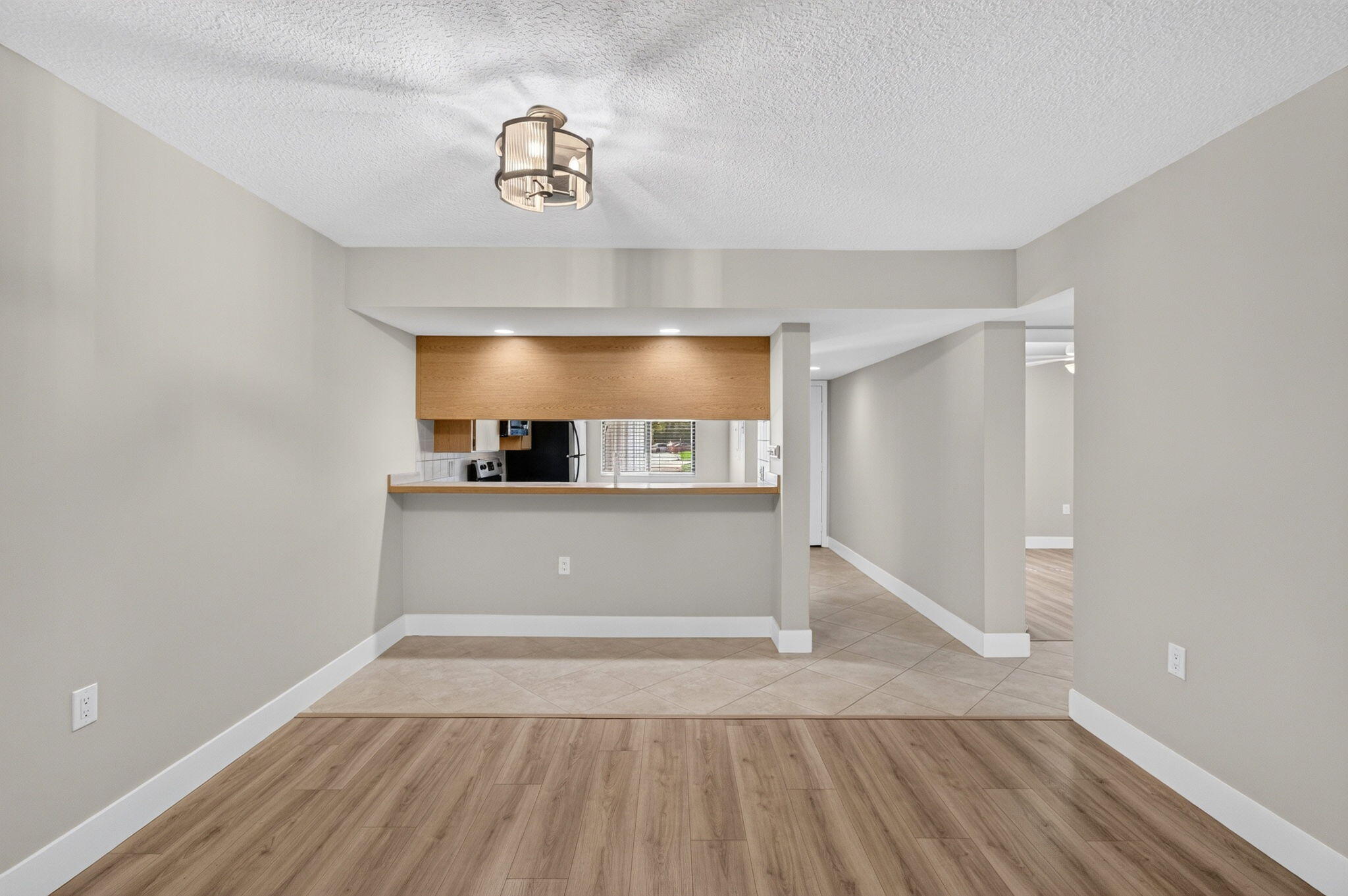 Freshly painted and newer laminate floors