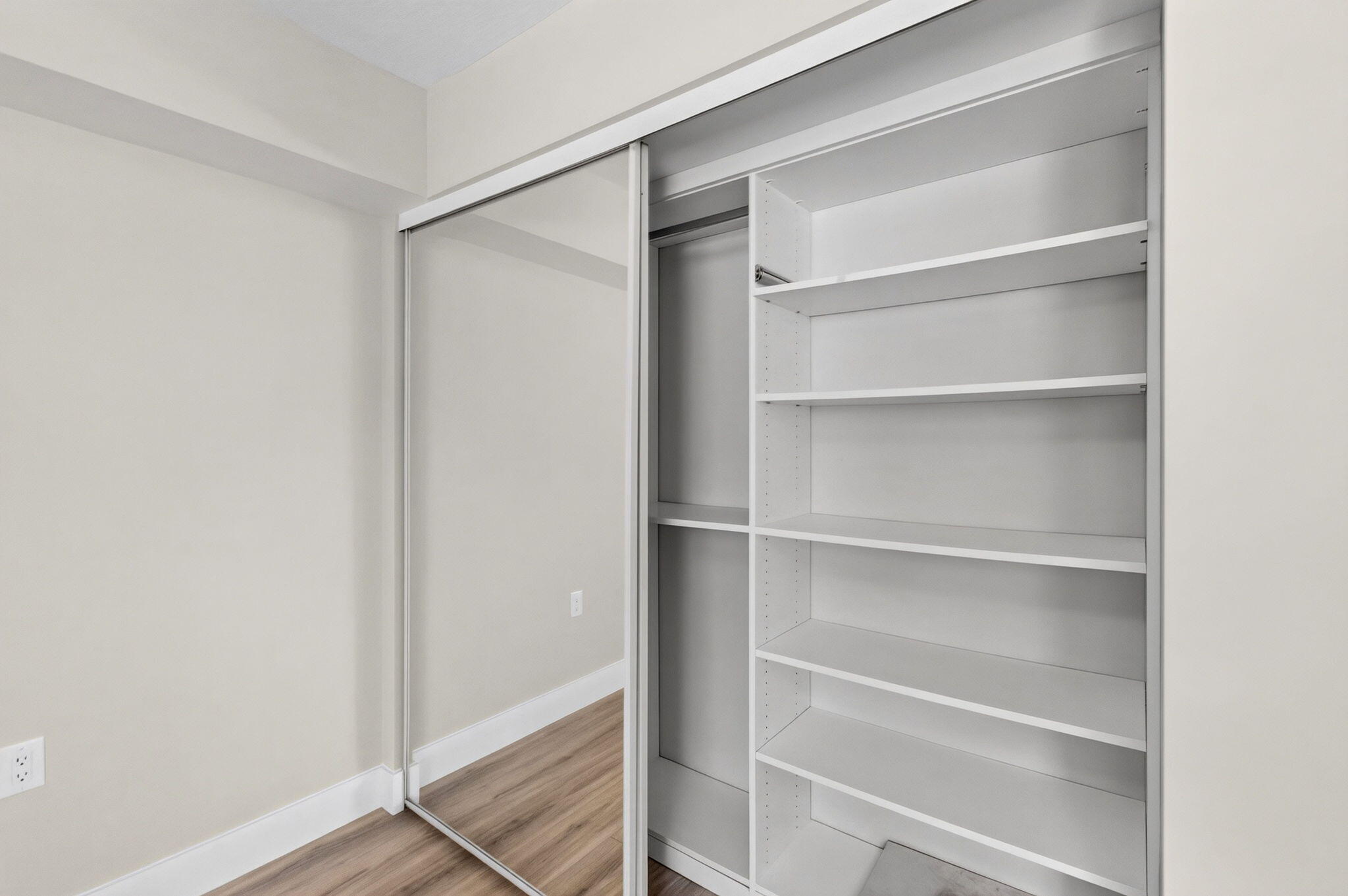 Large closet with custom closets