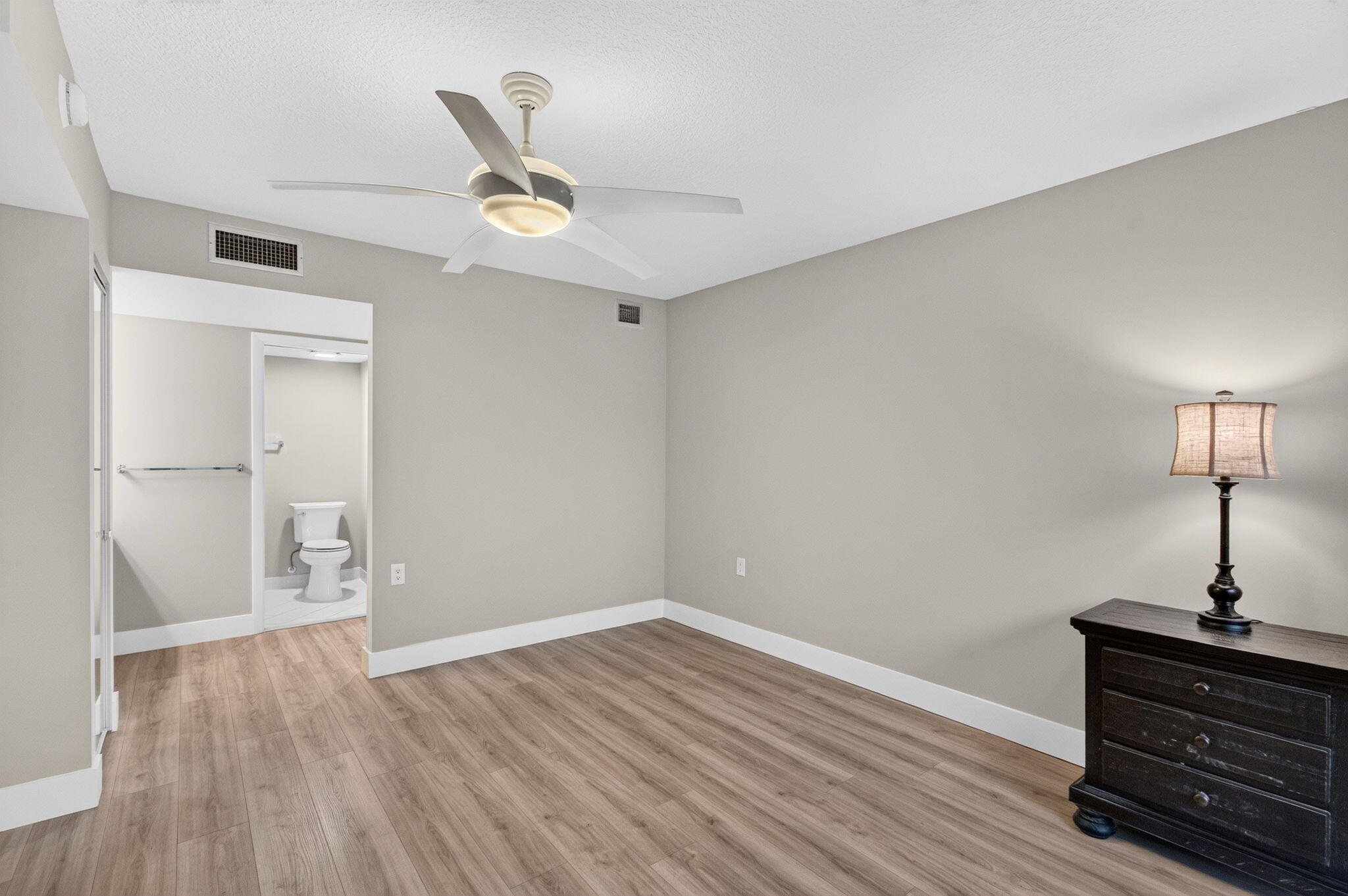 Freshly painted and newer laminate floors