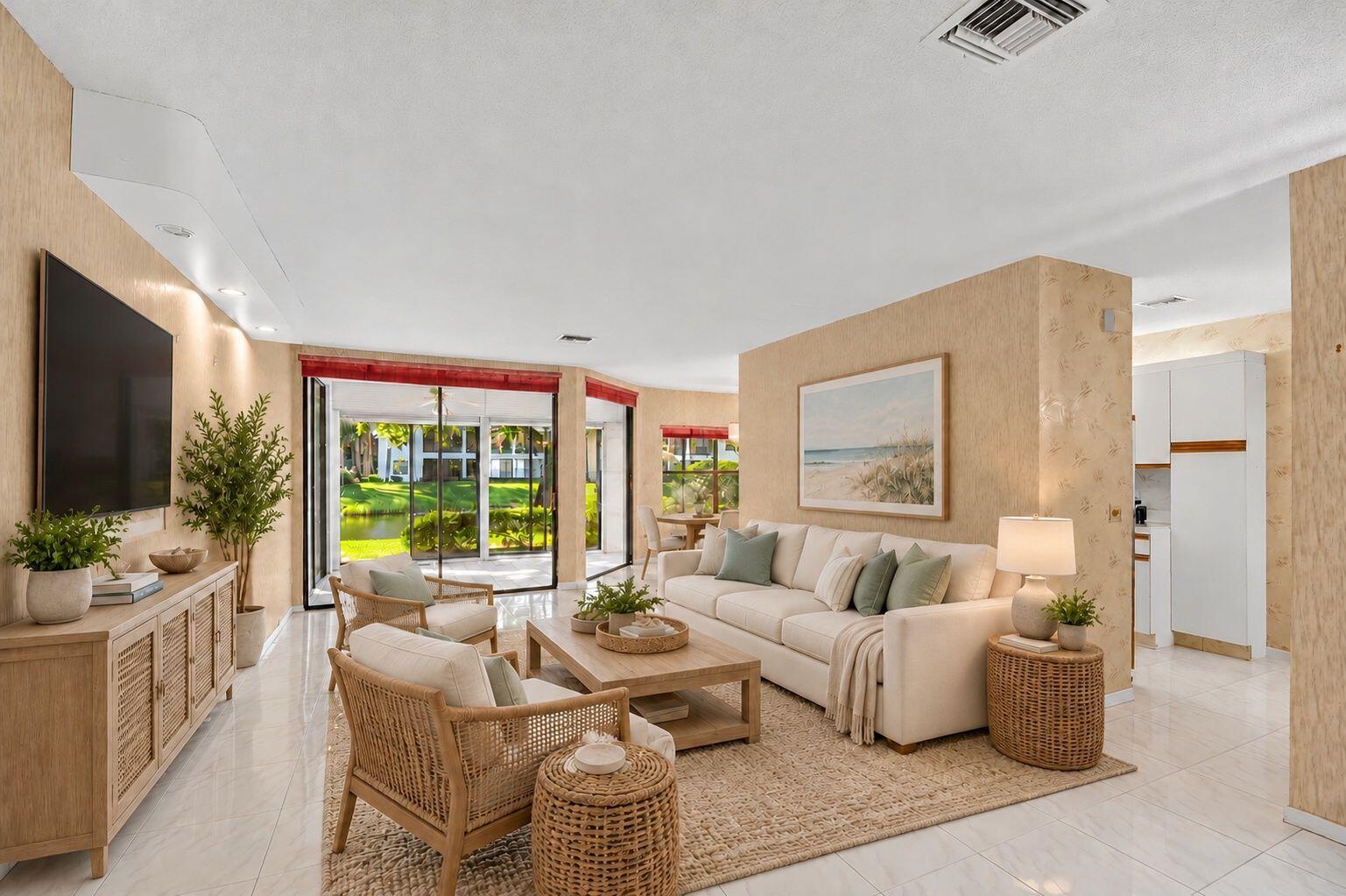 Virtually Staged Living Room