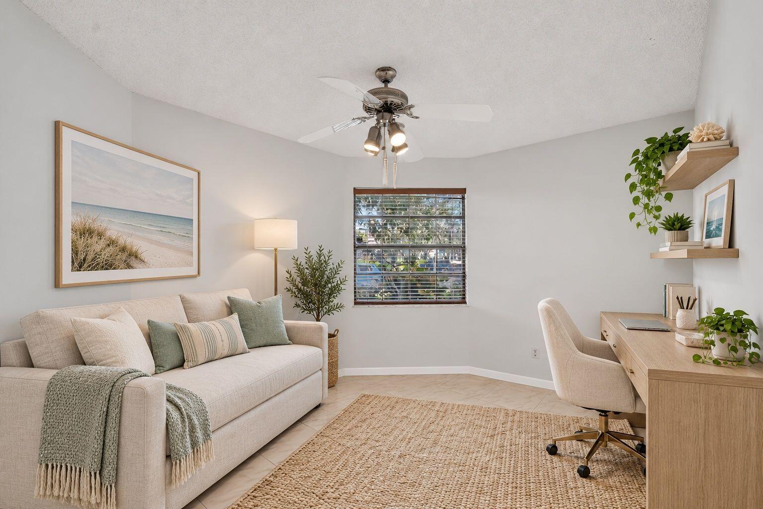 Virtually Staged Second Bedroom