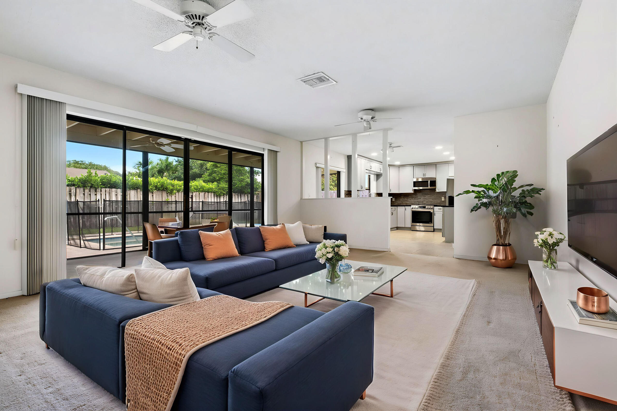 Virtually Staged Family Room