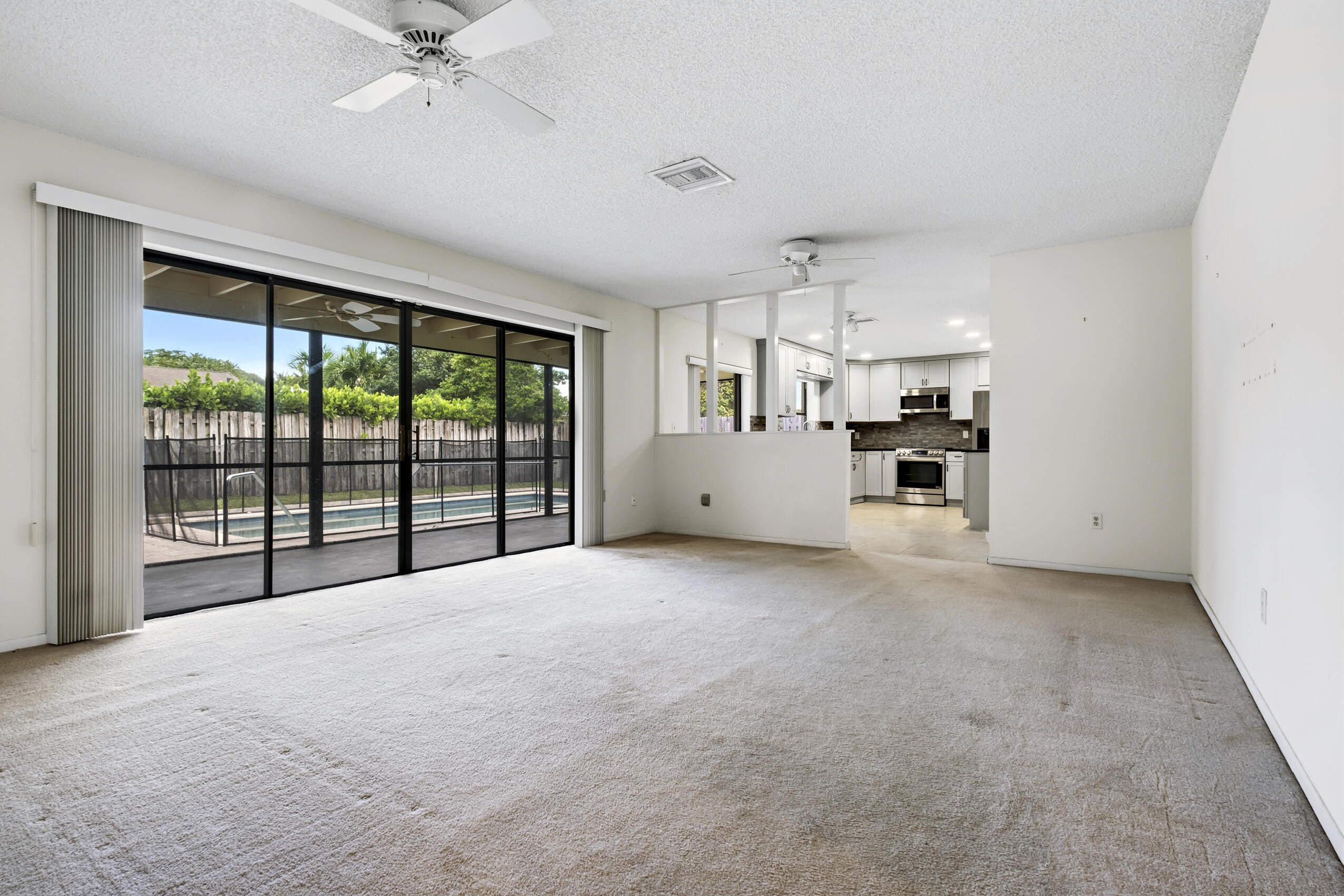 Family Room Leads to Kitchen Area