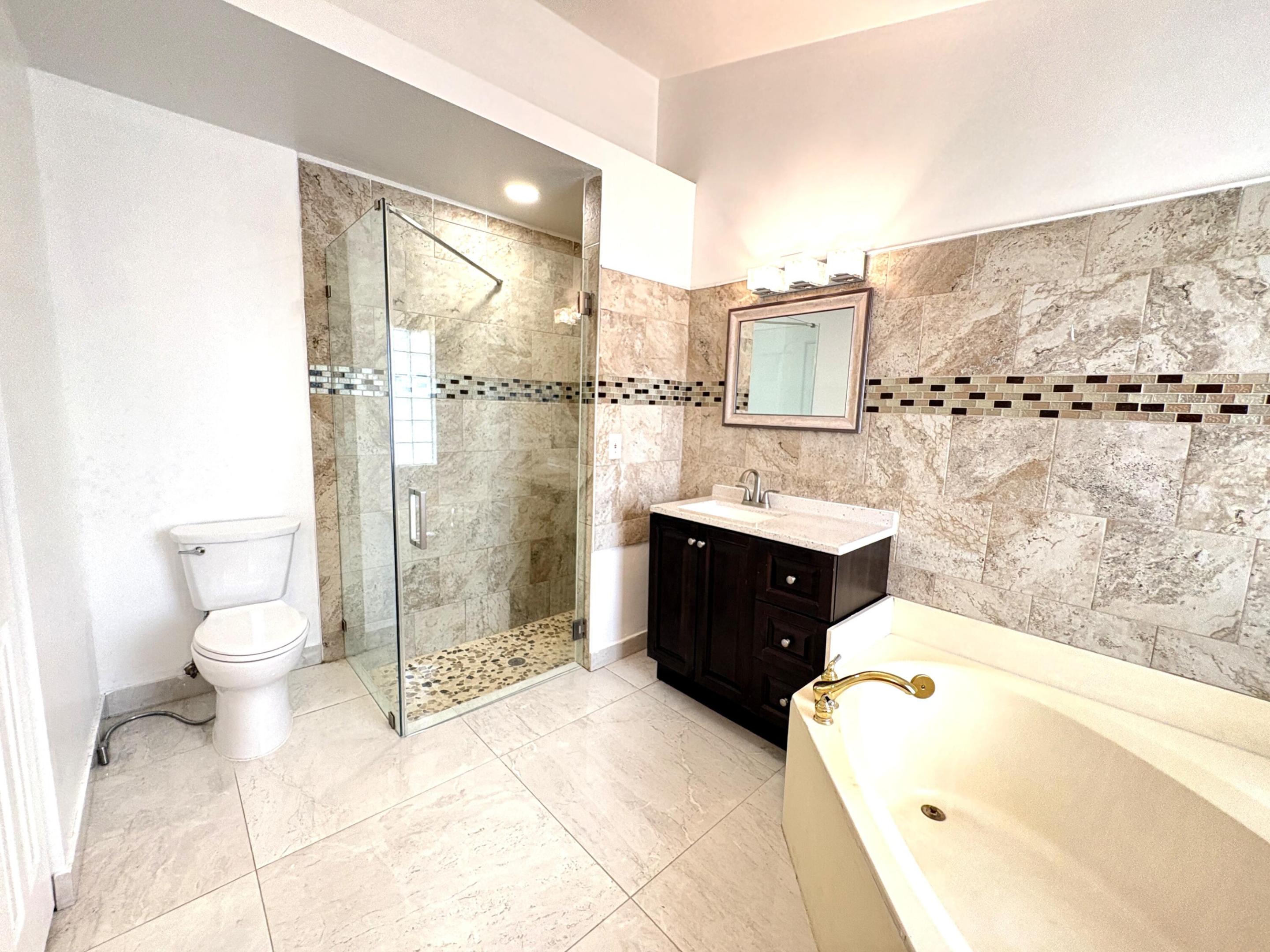 Master shower / tub