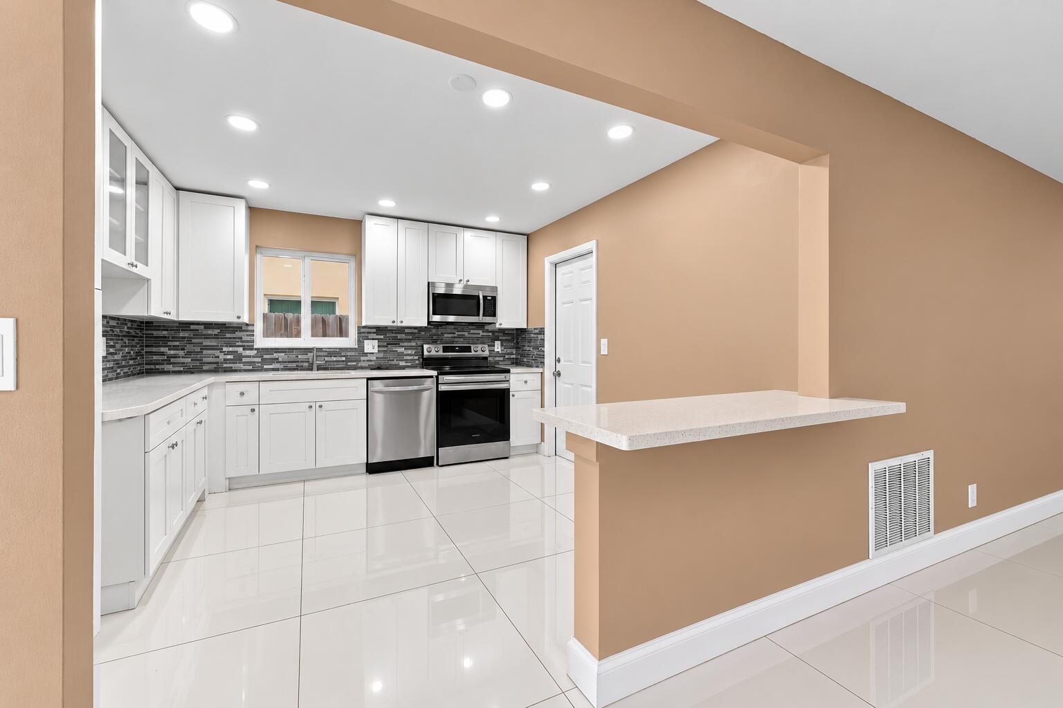 Bright Modern Kitchen Pass-Through