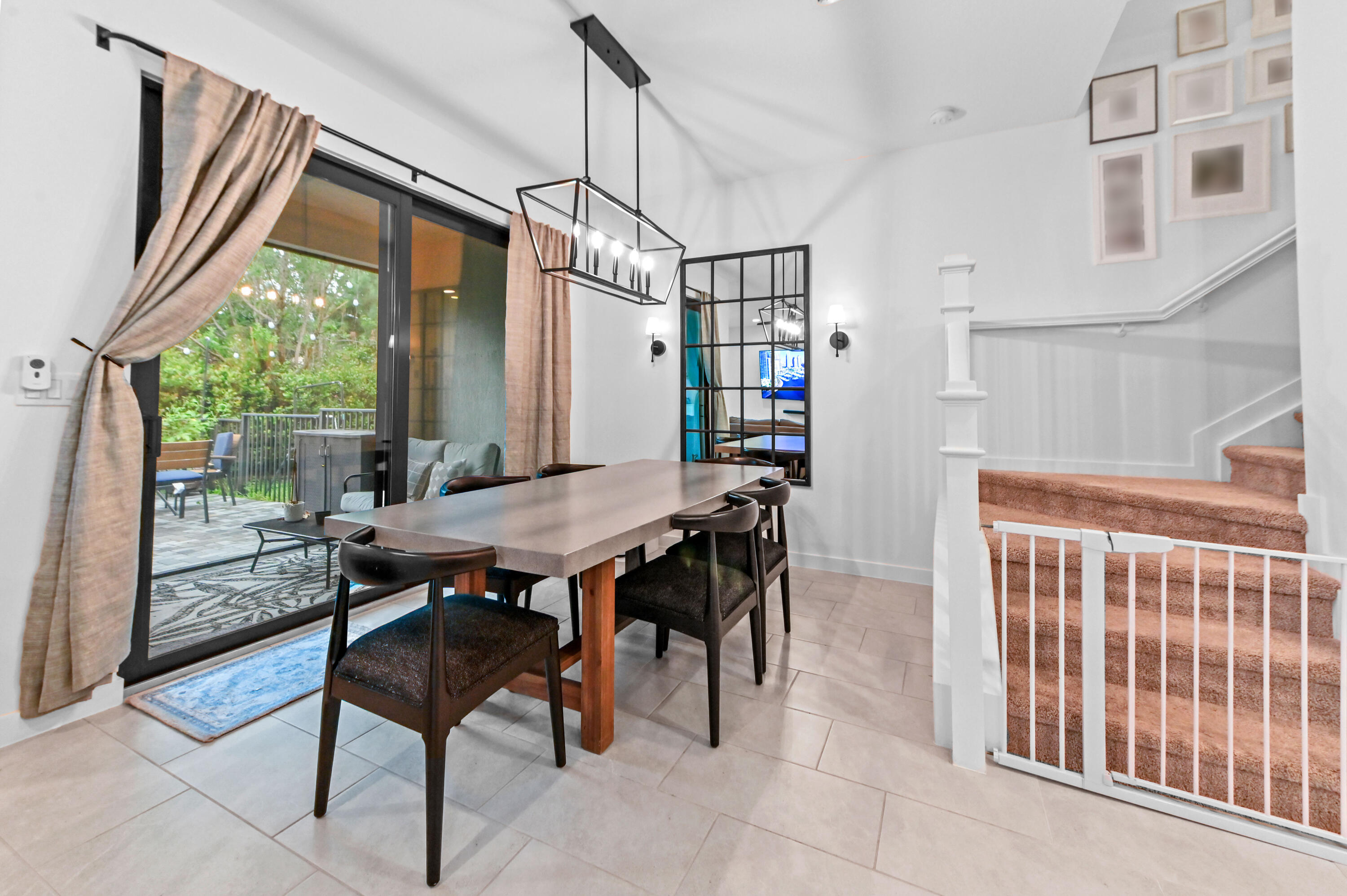 Dining Room with sliding glass doors to screened patio