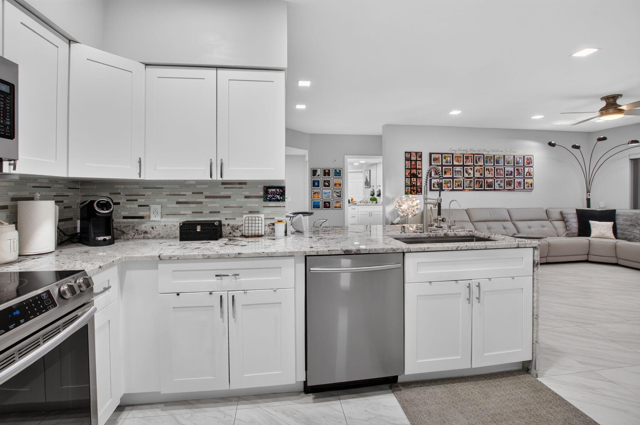 Fully Stocked Kitchen with Ample Storage