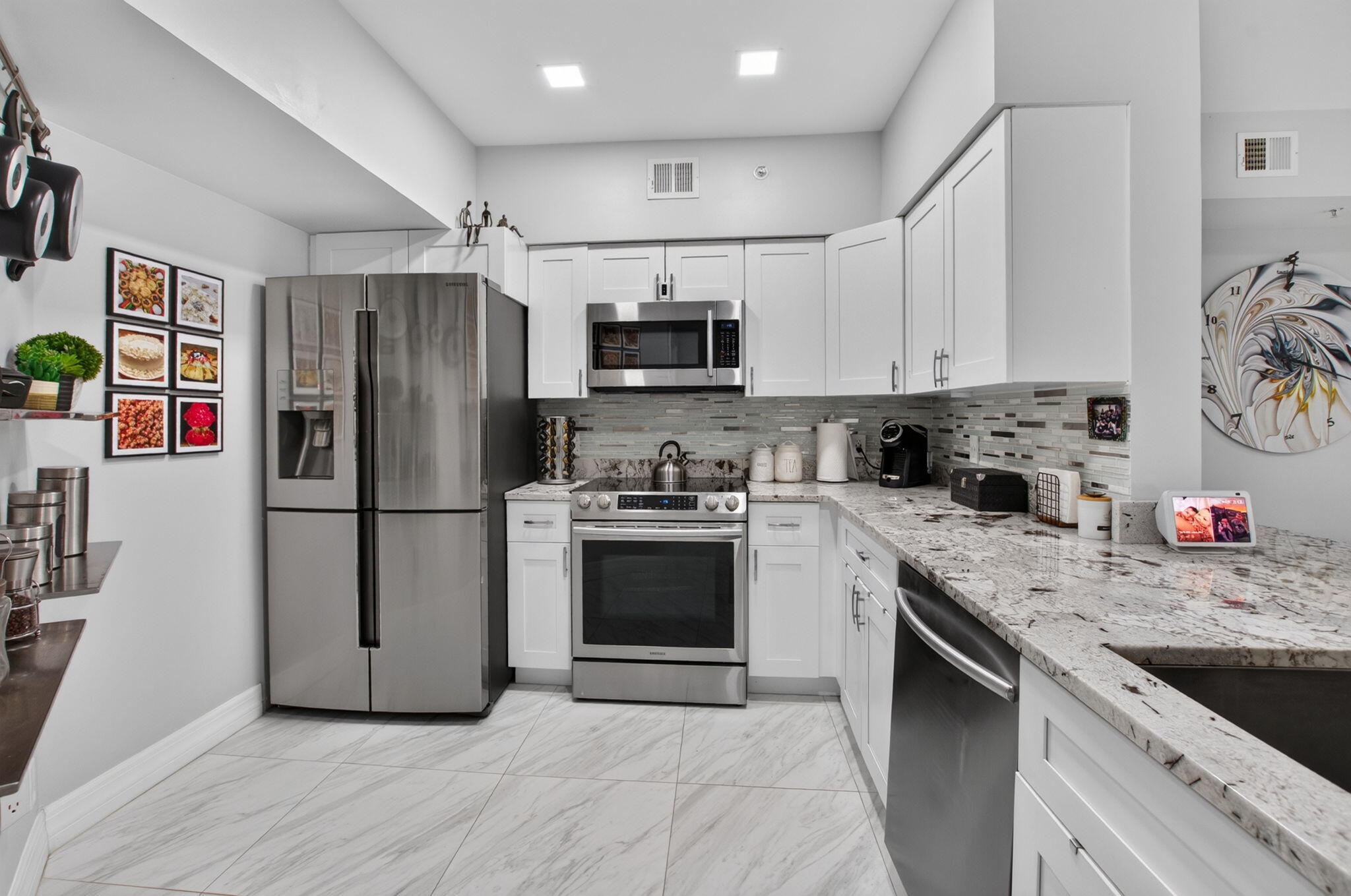Stylish Kitchen with White Cabinetry
