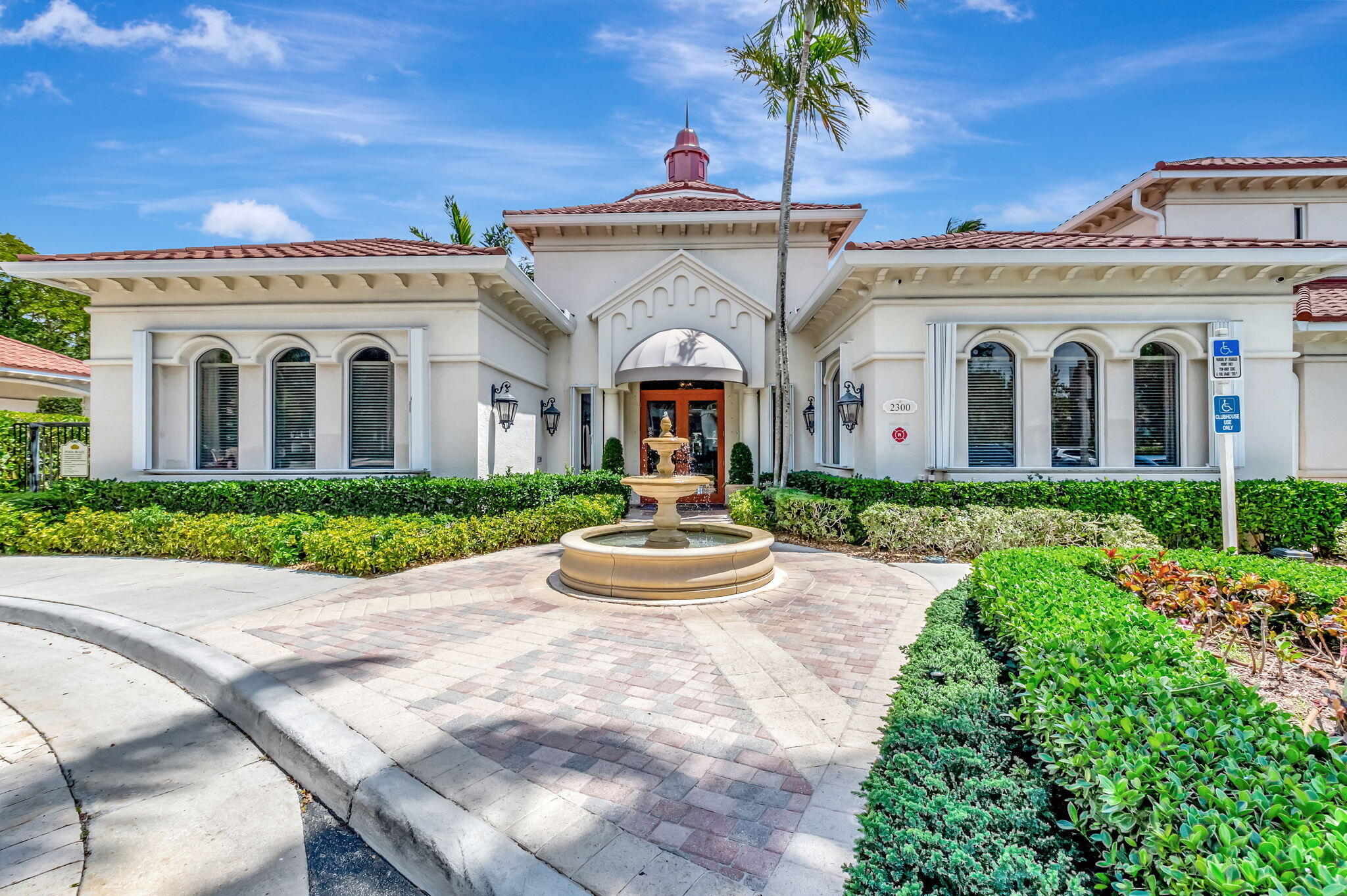 Elegant Clubhouse with Fountain Entry