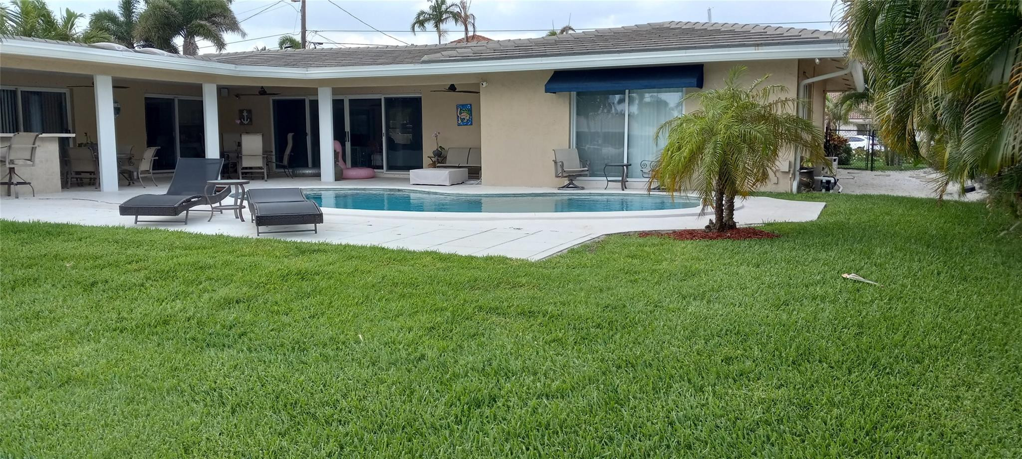 Large rear yard