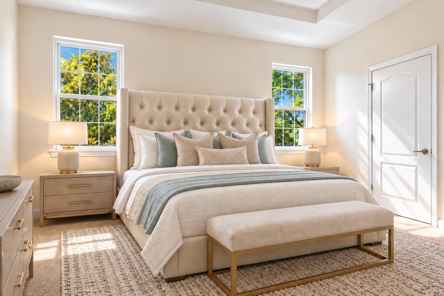 STAGED master bedroom