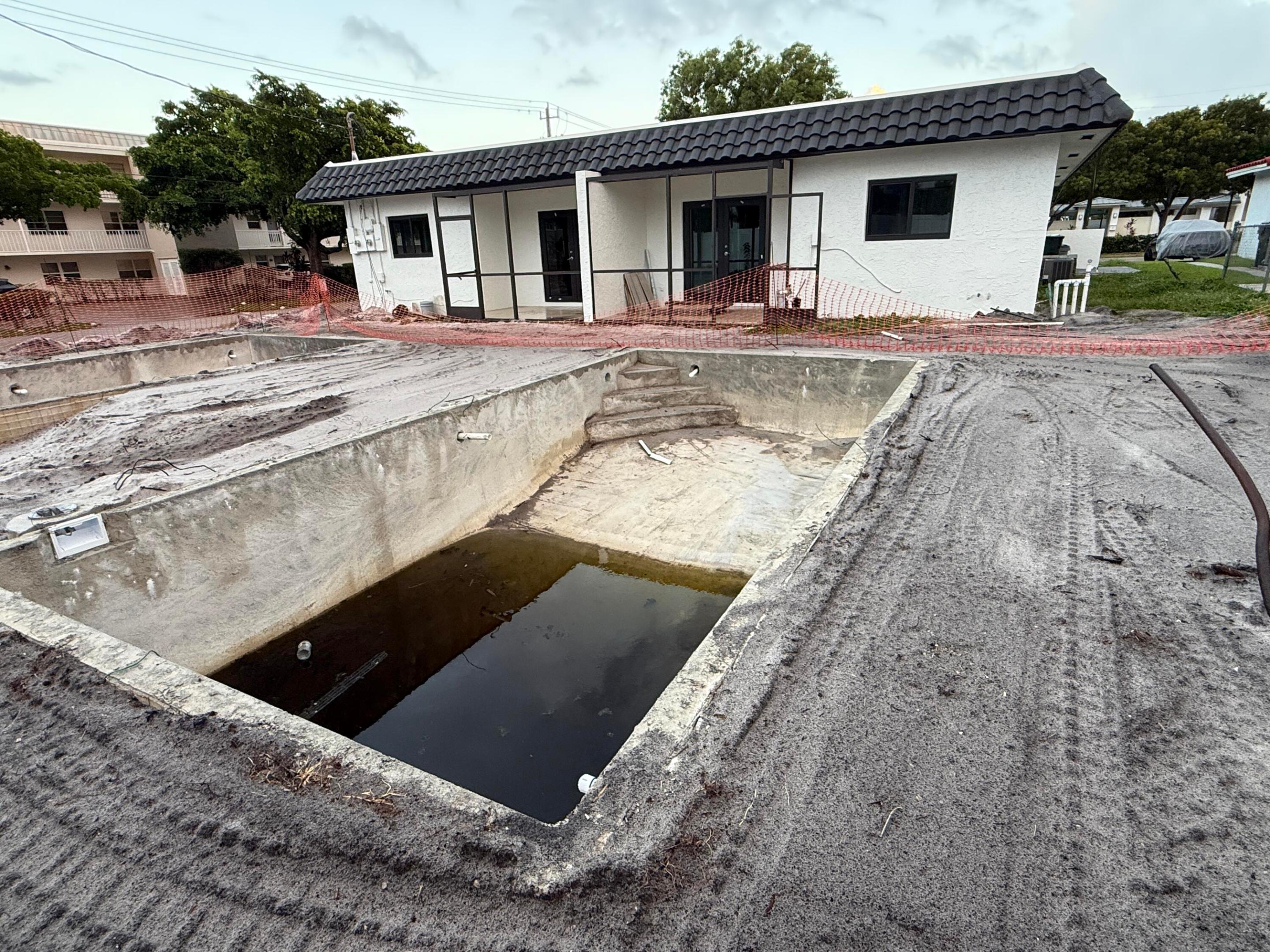 yard and pool