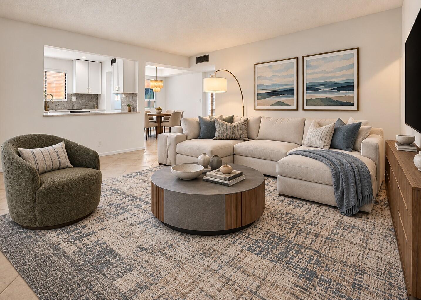 Furniture is virtually staged