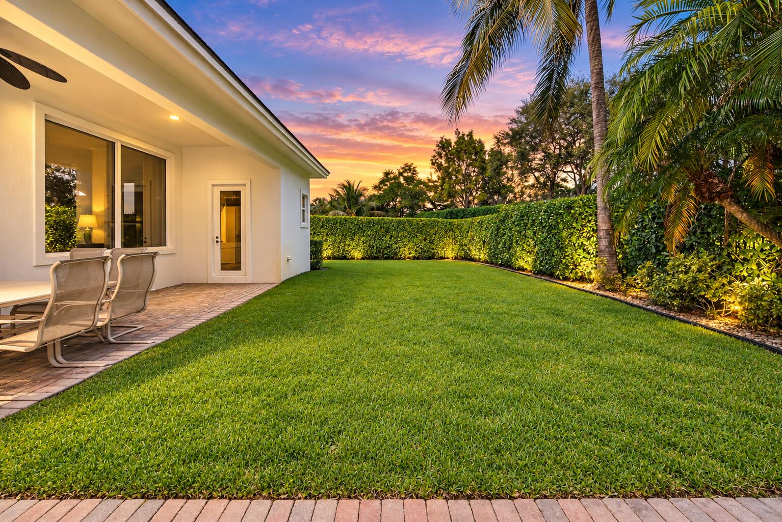 Twilight Patio and Tropical Lawn