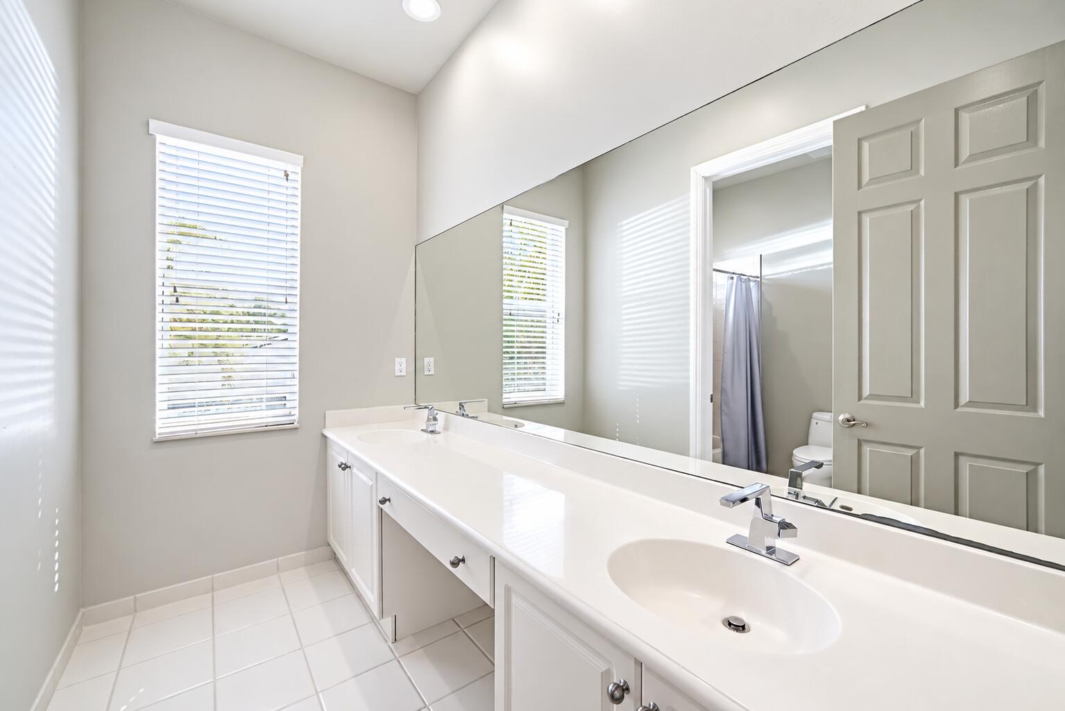Bright Modern Double-Vanity Bathroom-2