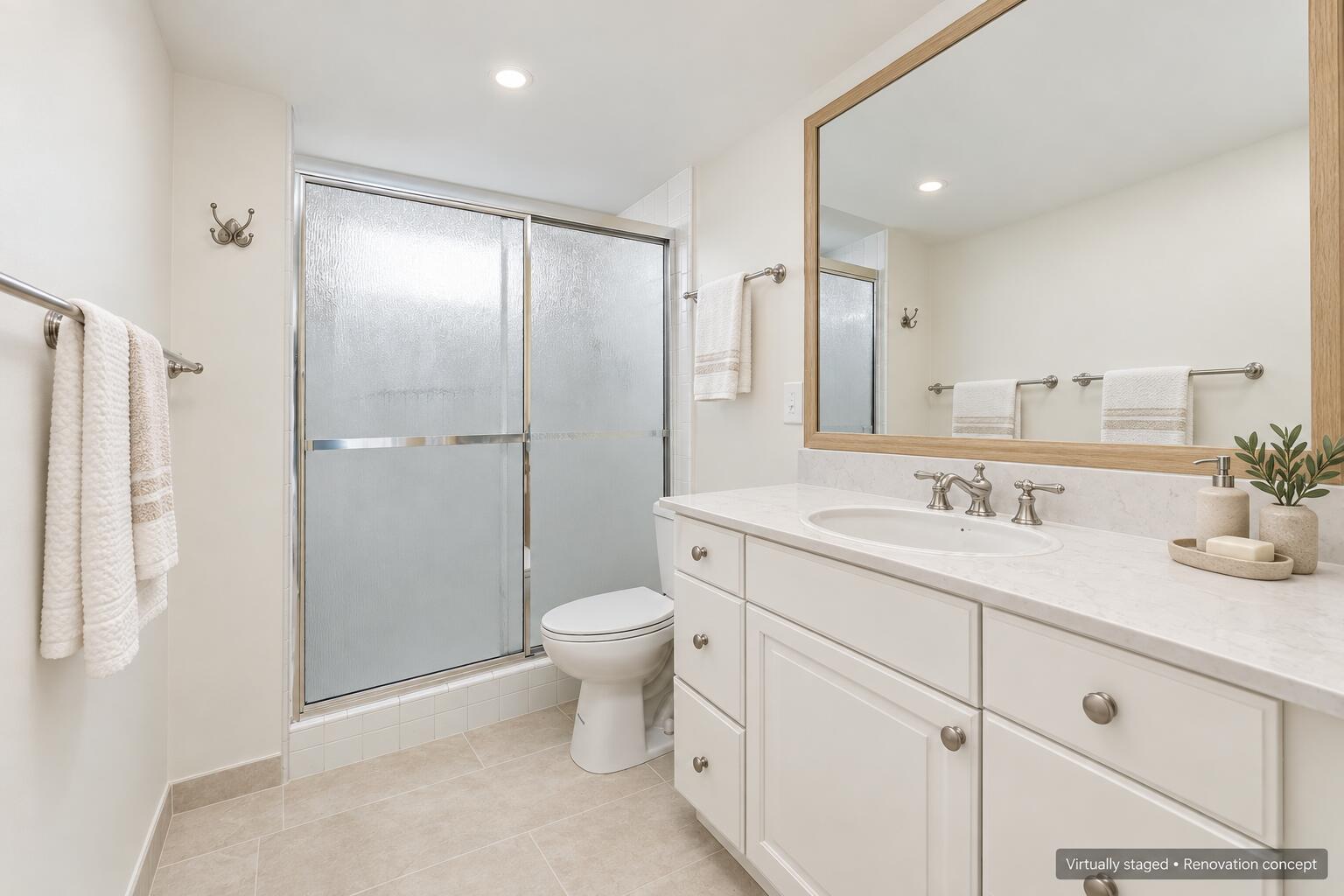 VIRTUALLY STAGED & RENOVATED Conceptual rendering for inspiration only. Furnishings and improvements shown do not reflect the propertys current condition.