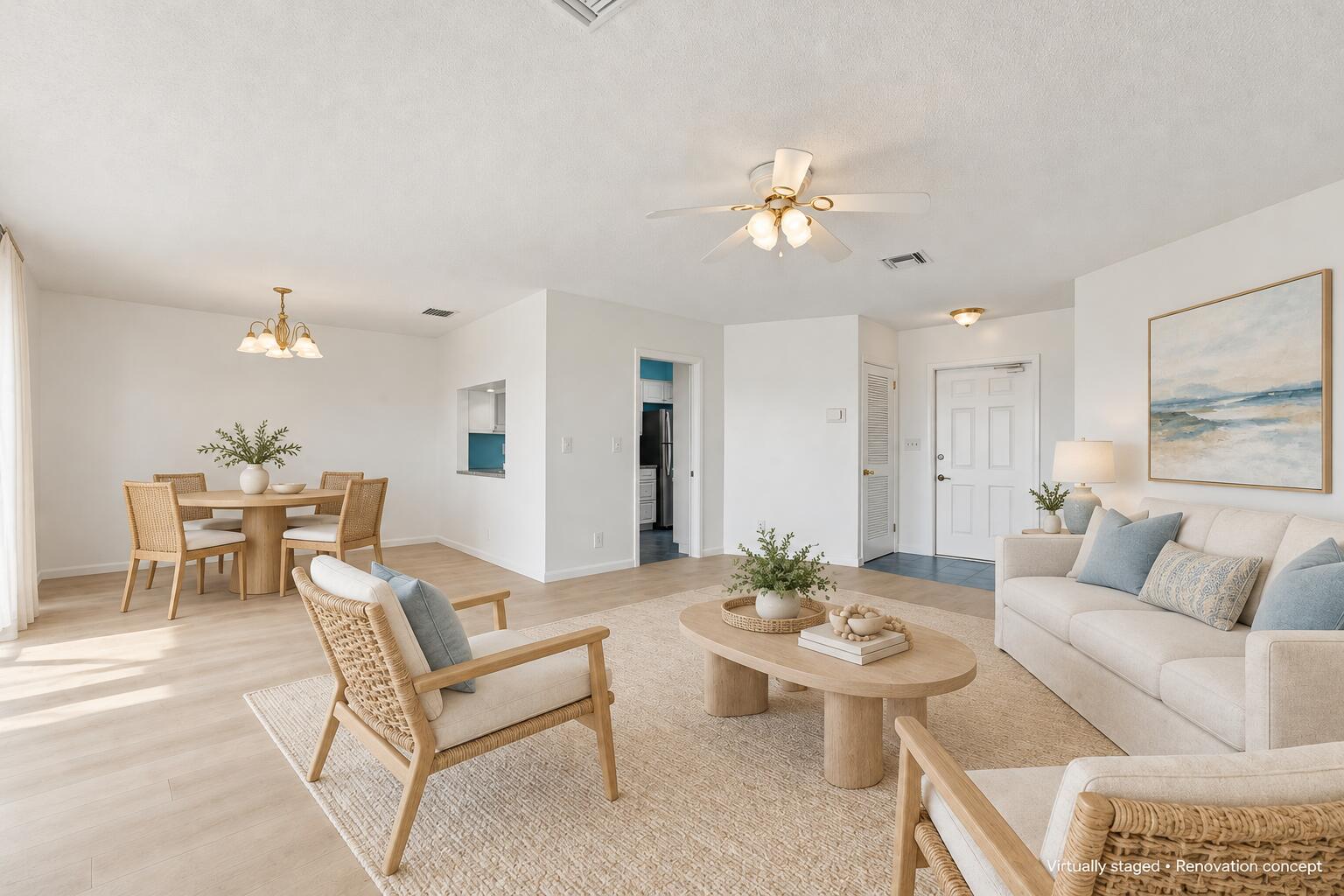 VIRTUALLY STAGED & RENOVATED Conceptual rendering for inspiration only. Furnishings and improvements shown do not reflect the propertys current condition.