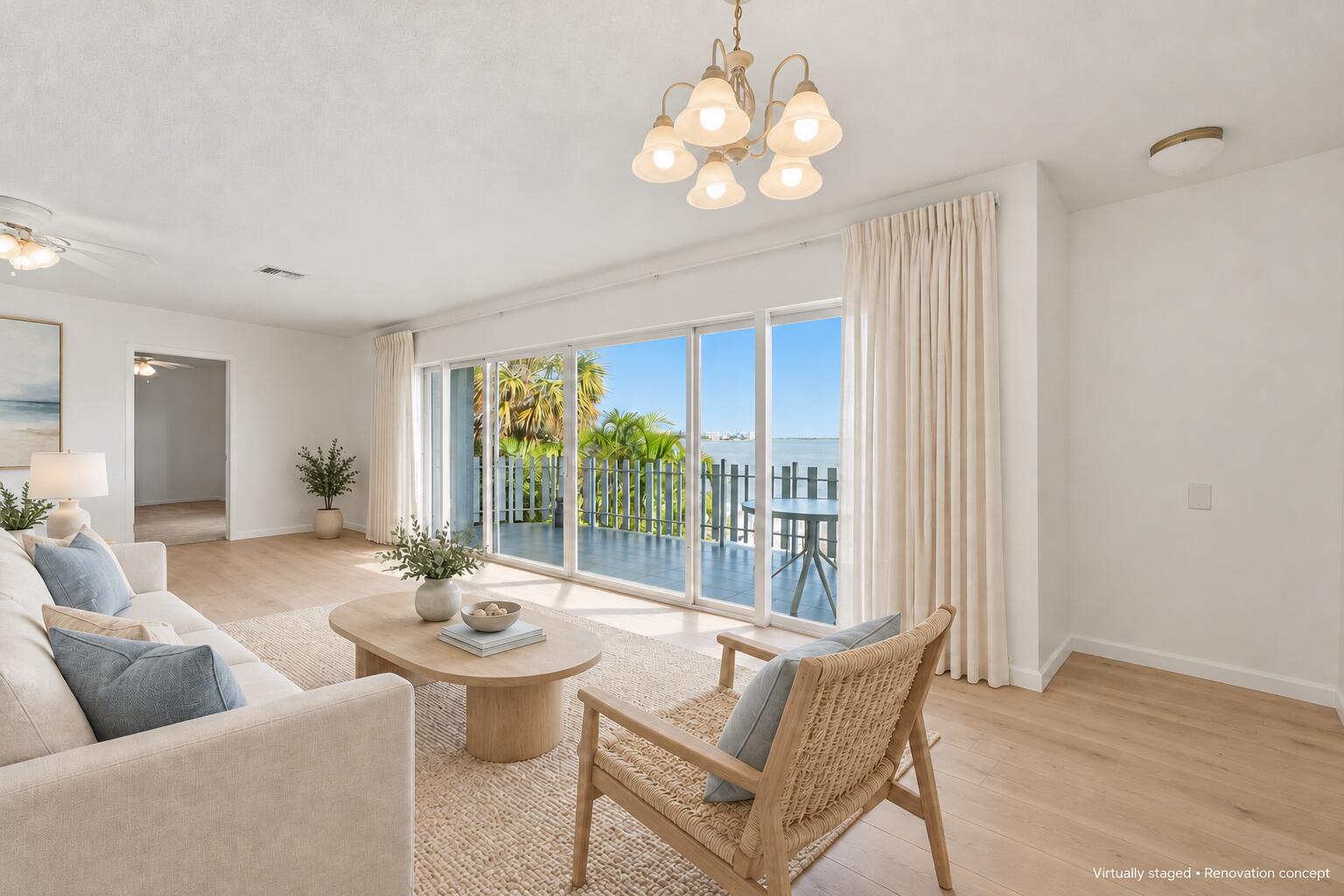 VIRTUALLY STAGED & RENOVATED Conceptual rendering for inspiration only. Furnishings and improvements shown do not reflect the propertys current condition.