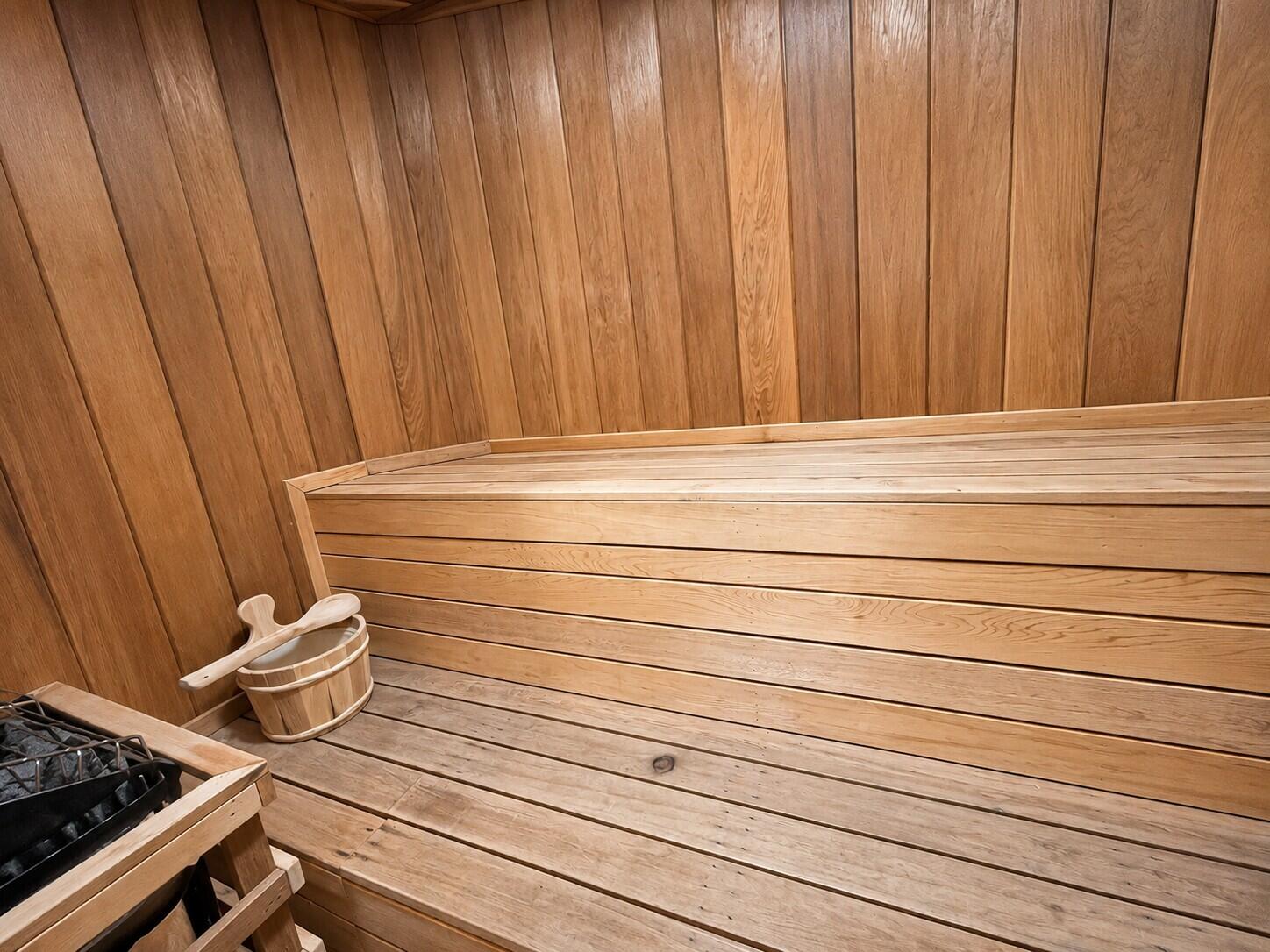 Serene Natural Wood Sauna Interior