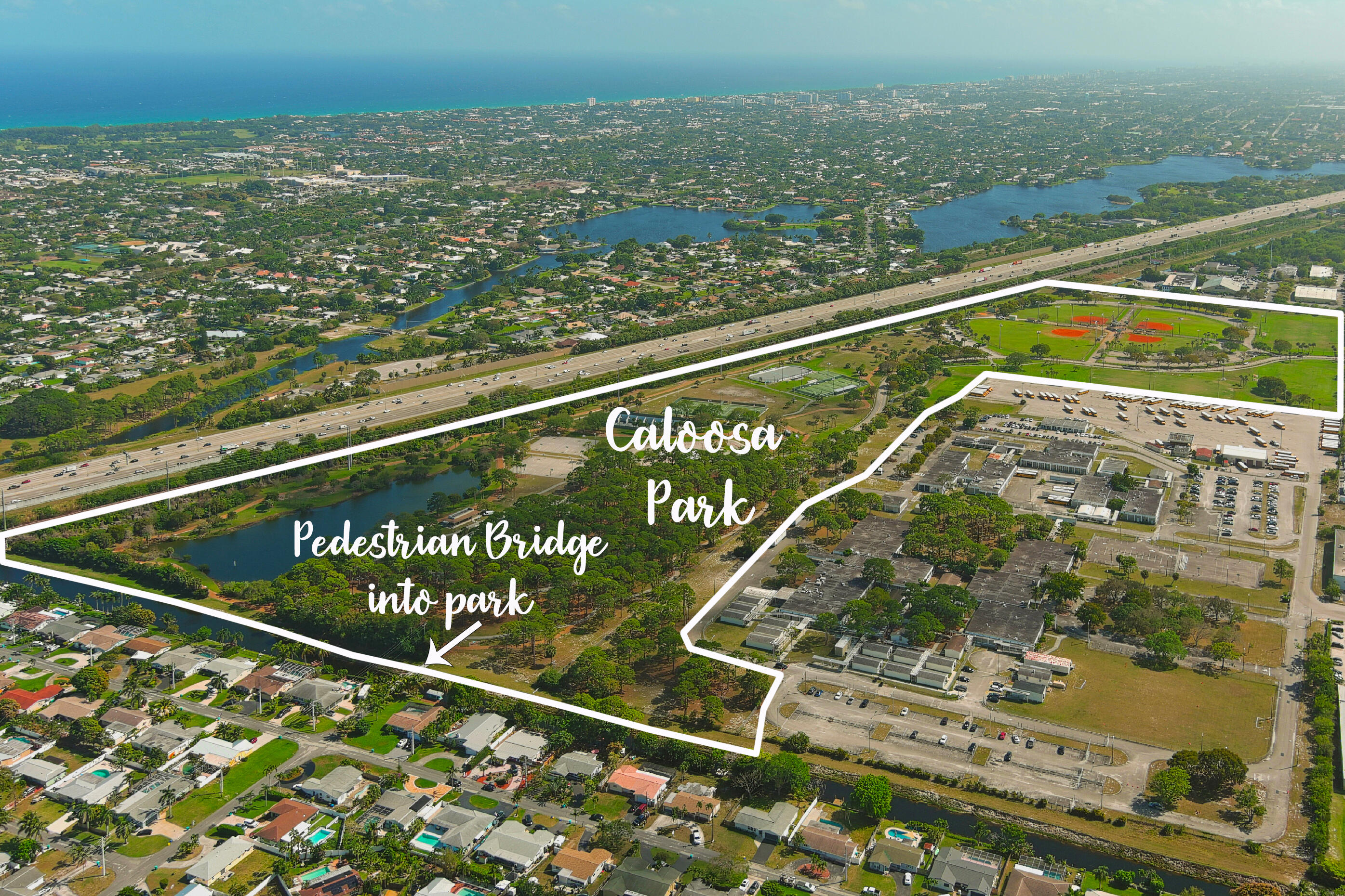 Caloosa Park is a 64+acre family-friendly park offering sports of every kind for every age