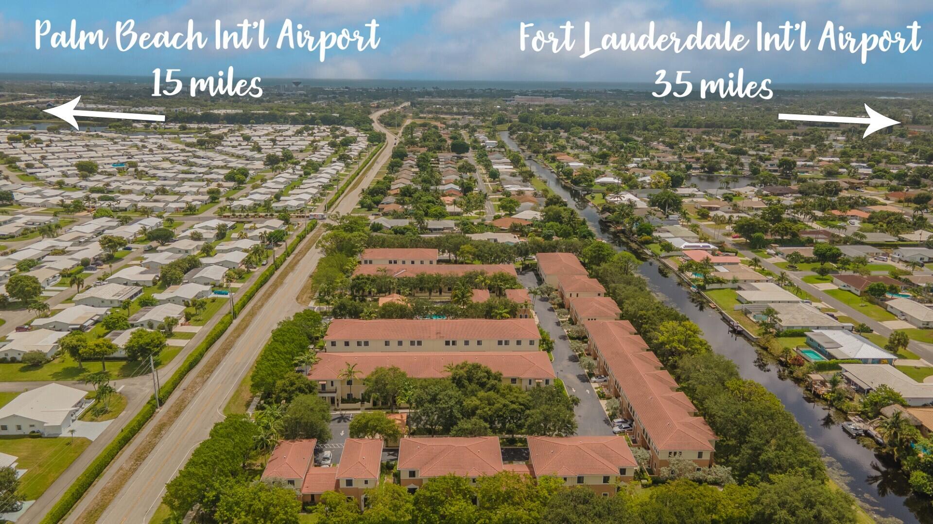 Two international airports conveniently nearby