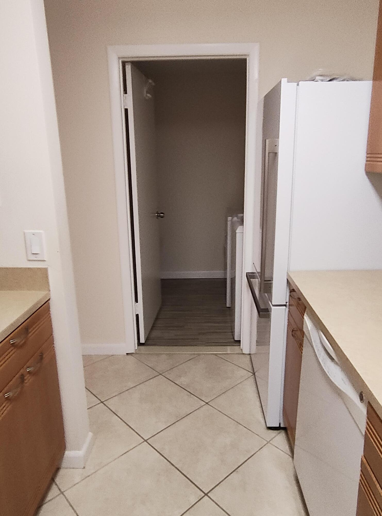 View from kitchen to laundry room