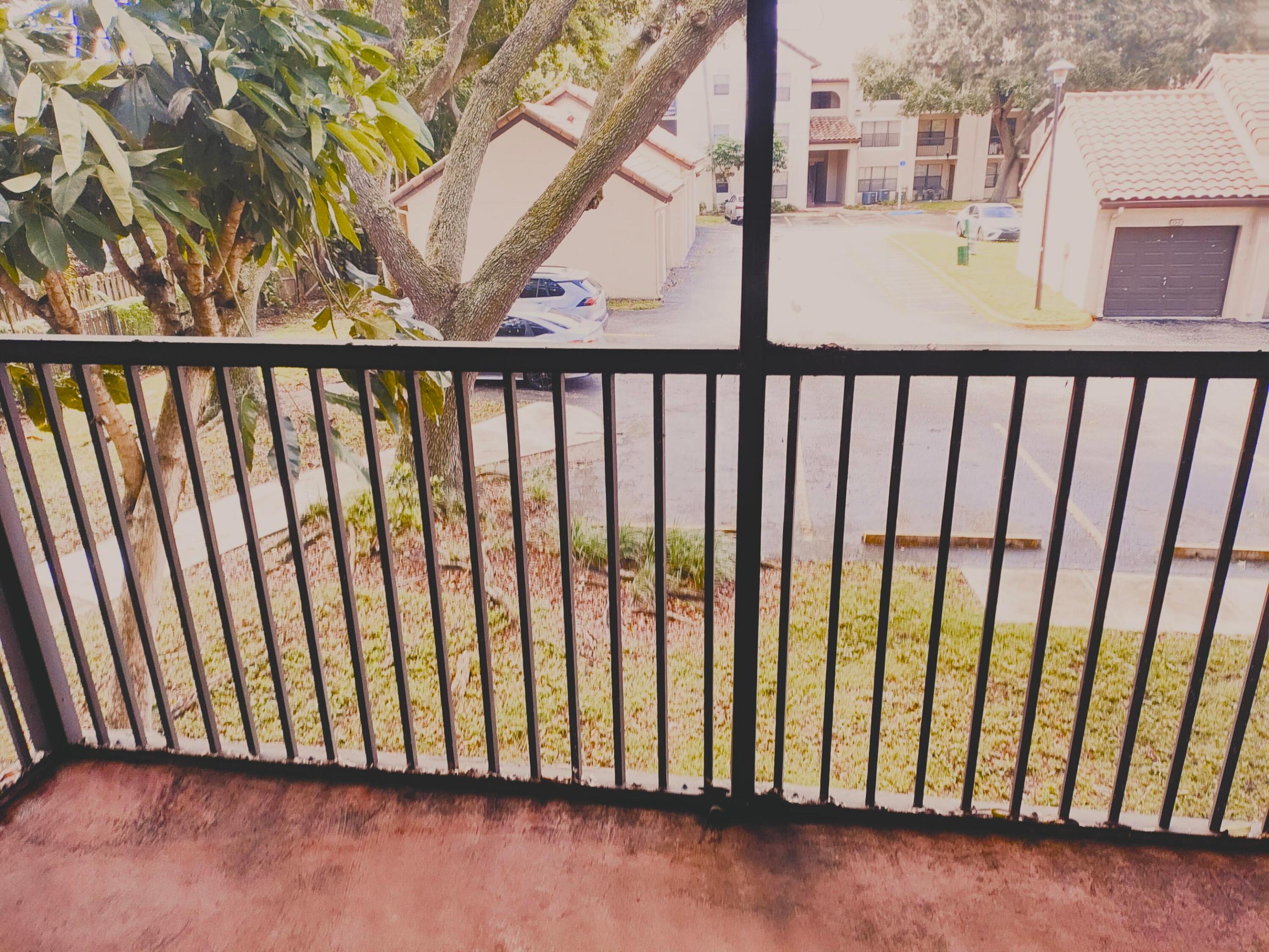 Patio view of parking lot