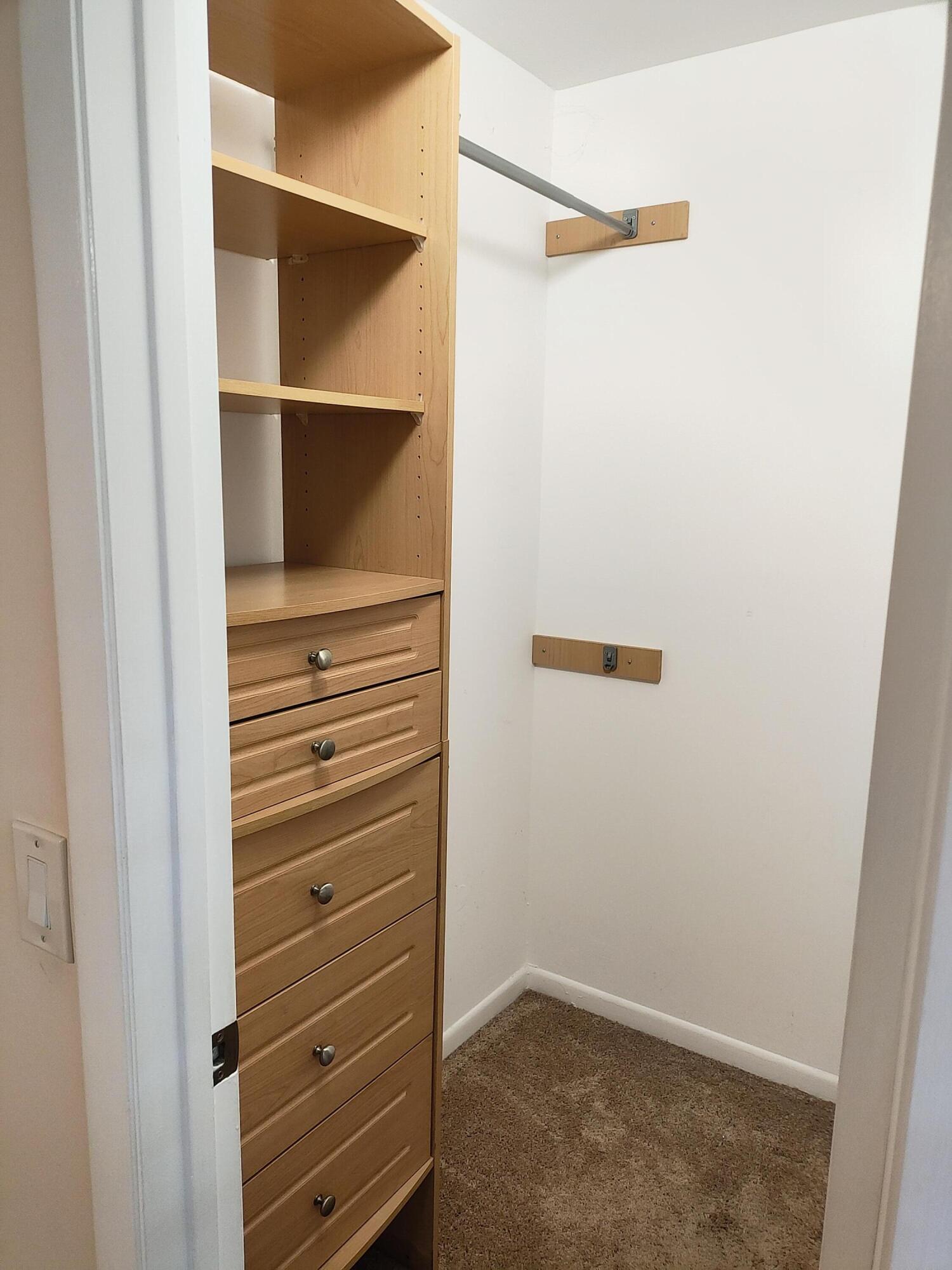Walk-in closet with cabinetry