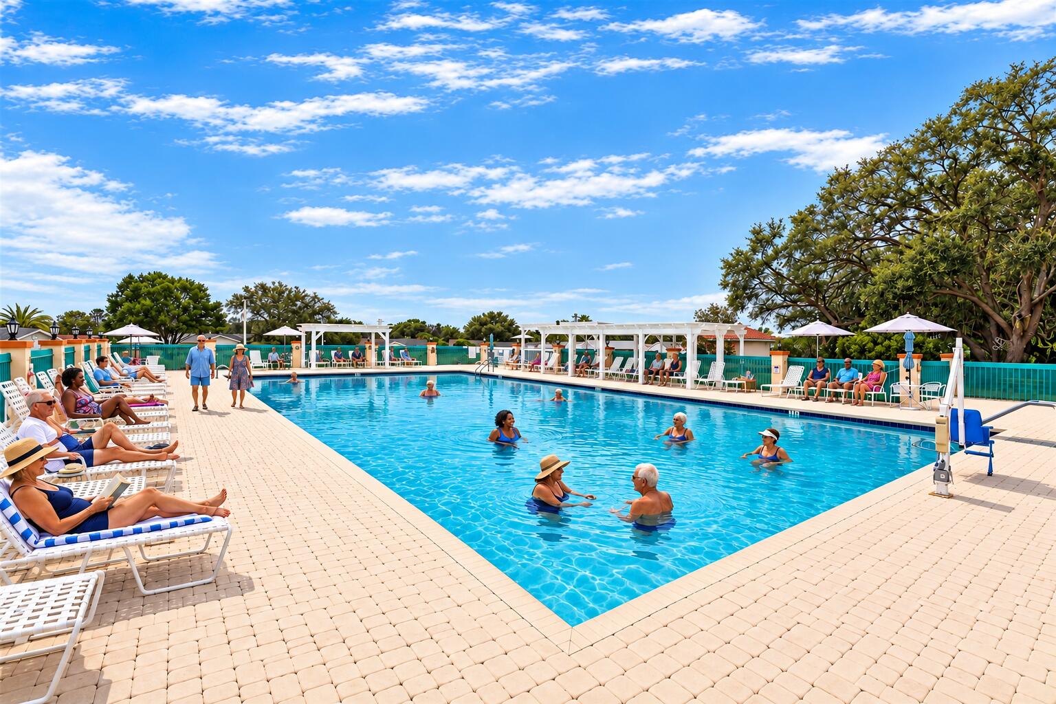 Sunny Community Pool Gathering-1magazine