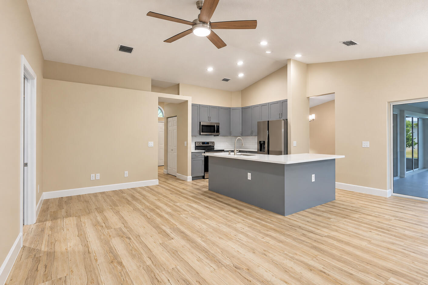 Family Room and Kitchen