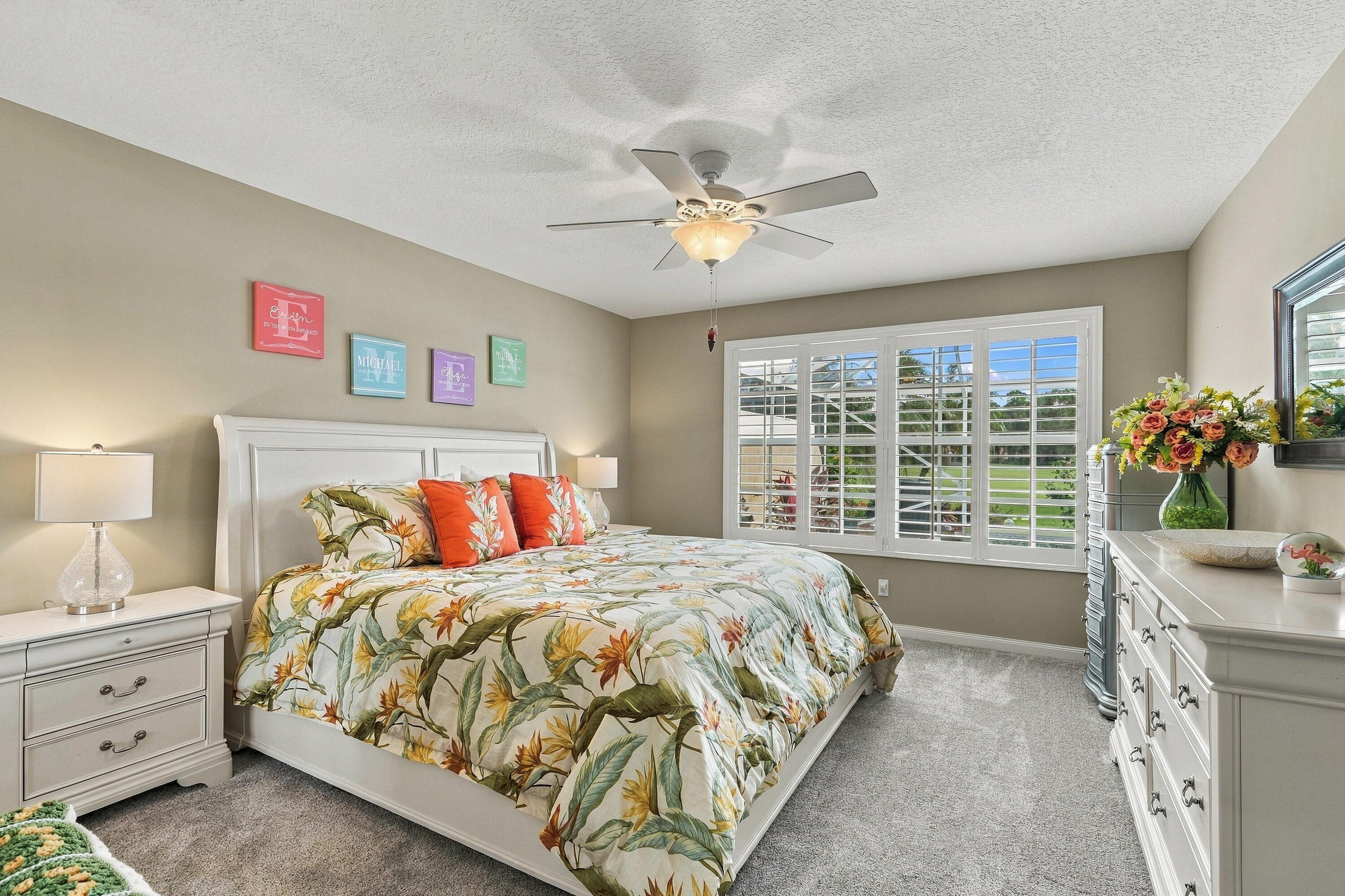 Primary Bedroom with Plantation shutters