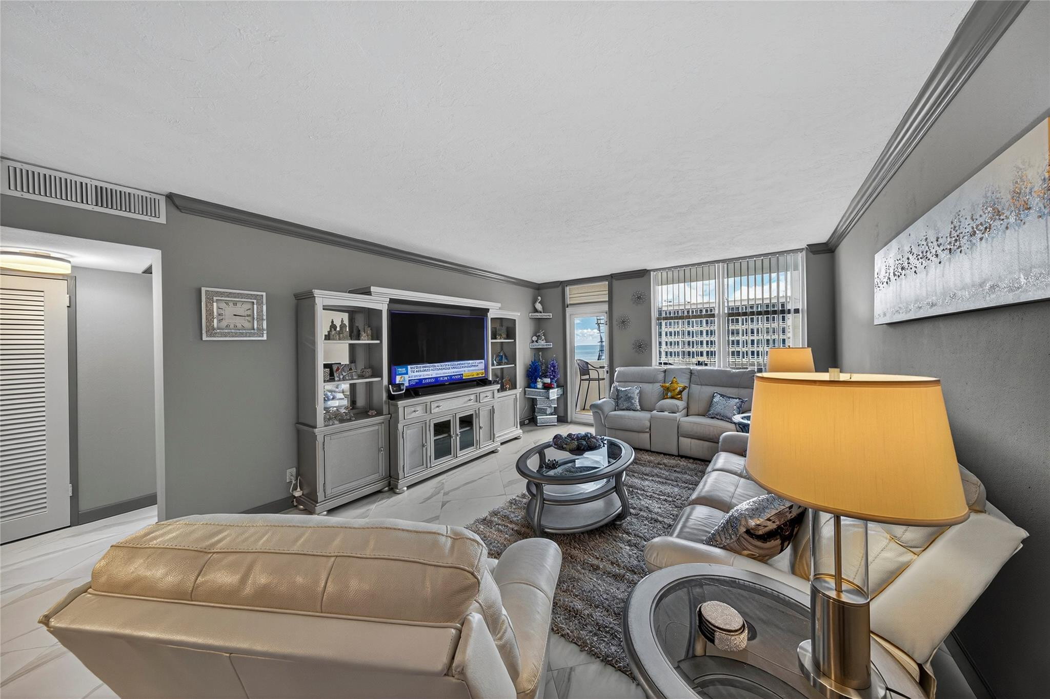 View of living room from the dining room