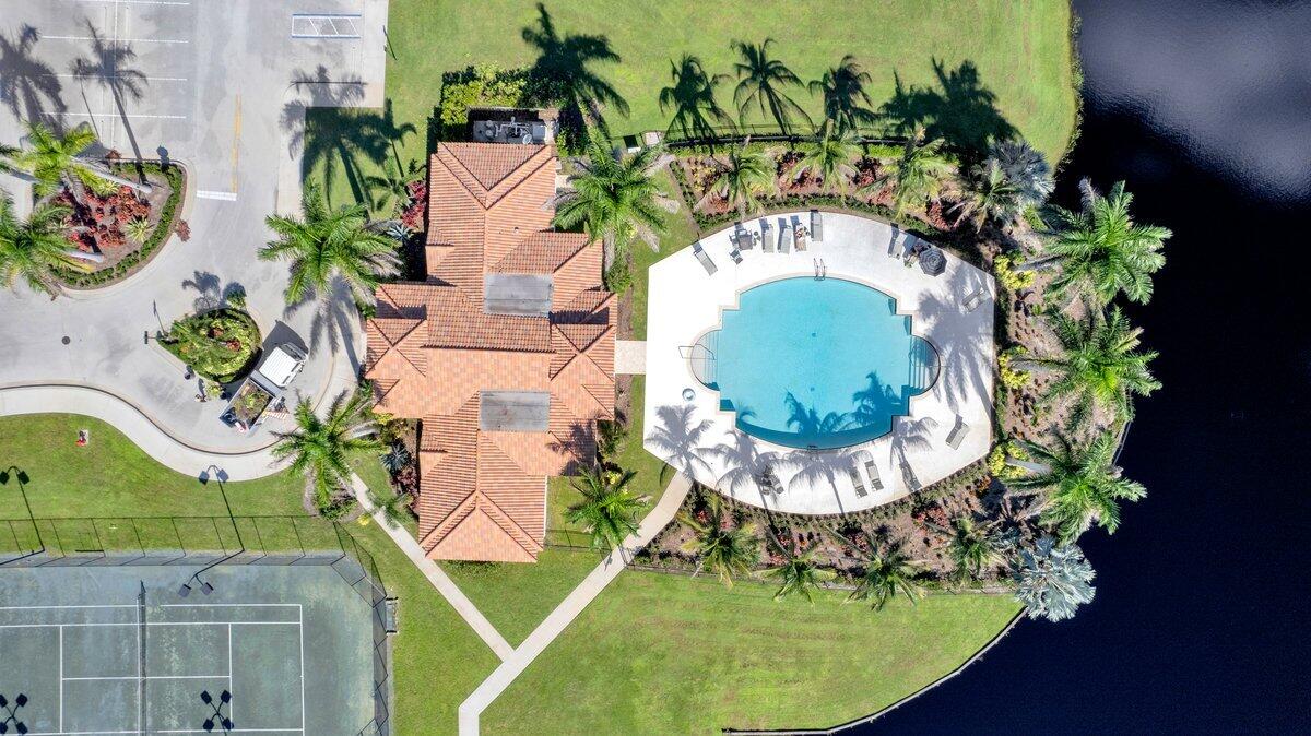 Aerial Clubhouse and pool