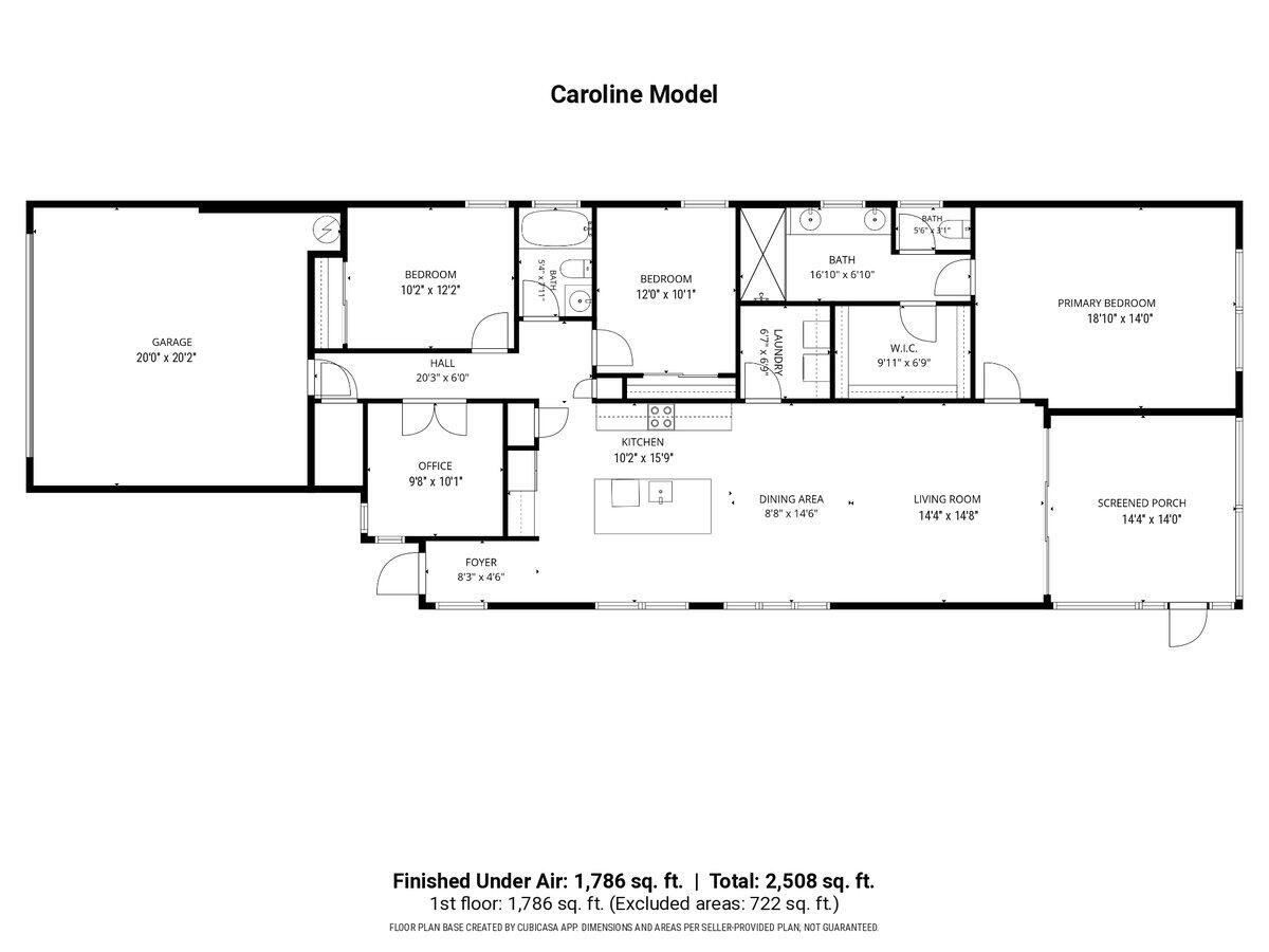 Caroline Model Floor Plan