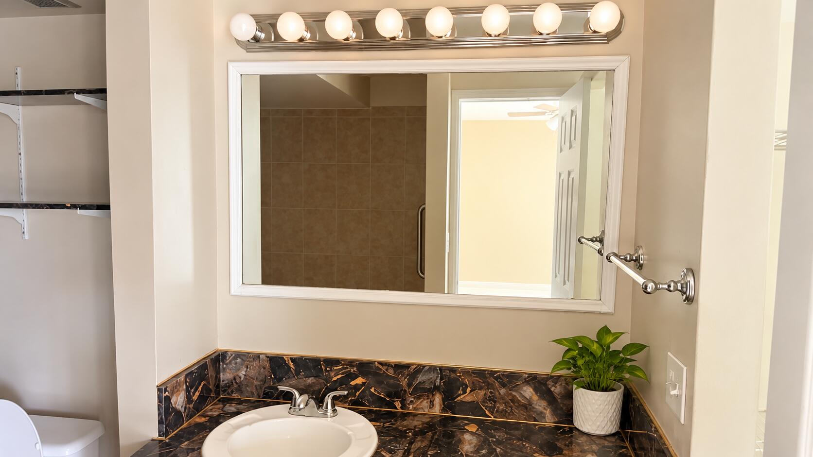 Warm Neutral Bathroom Vanity Scene