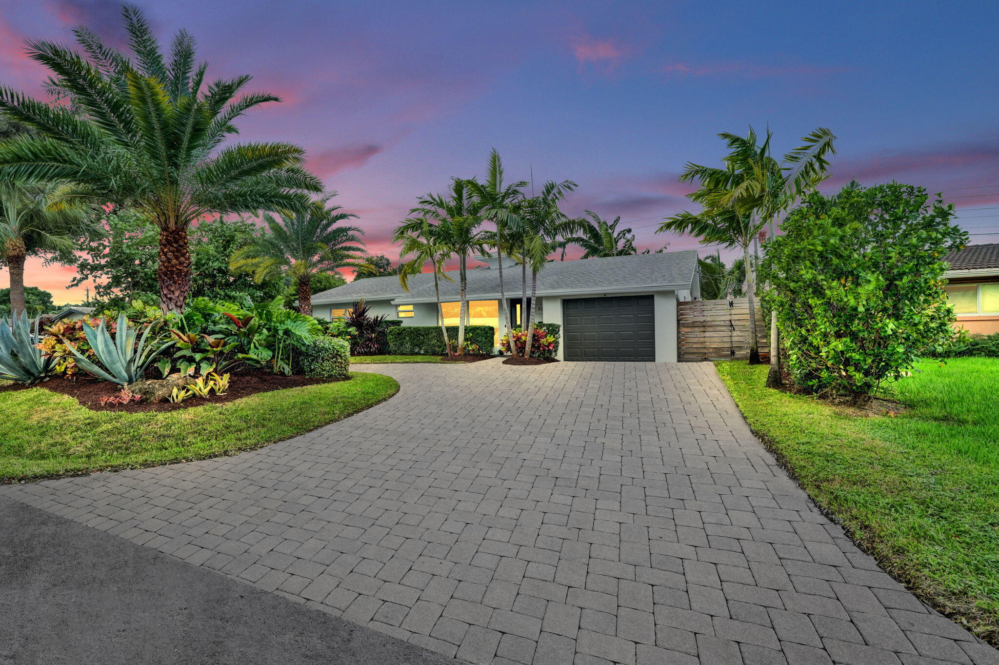 Sunset - front of home.
