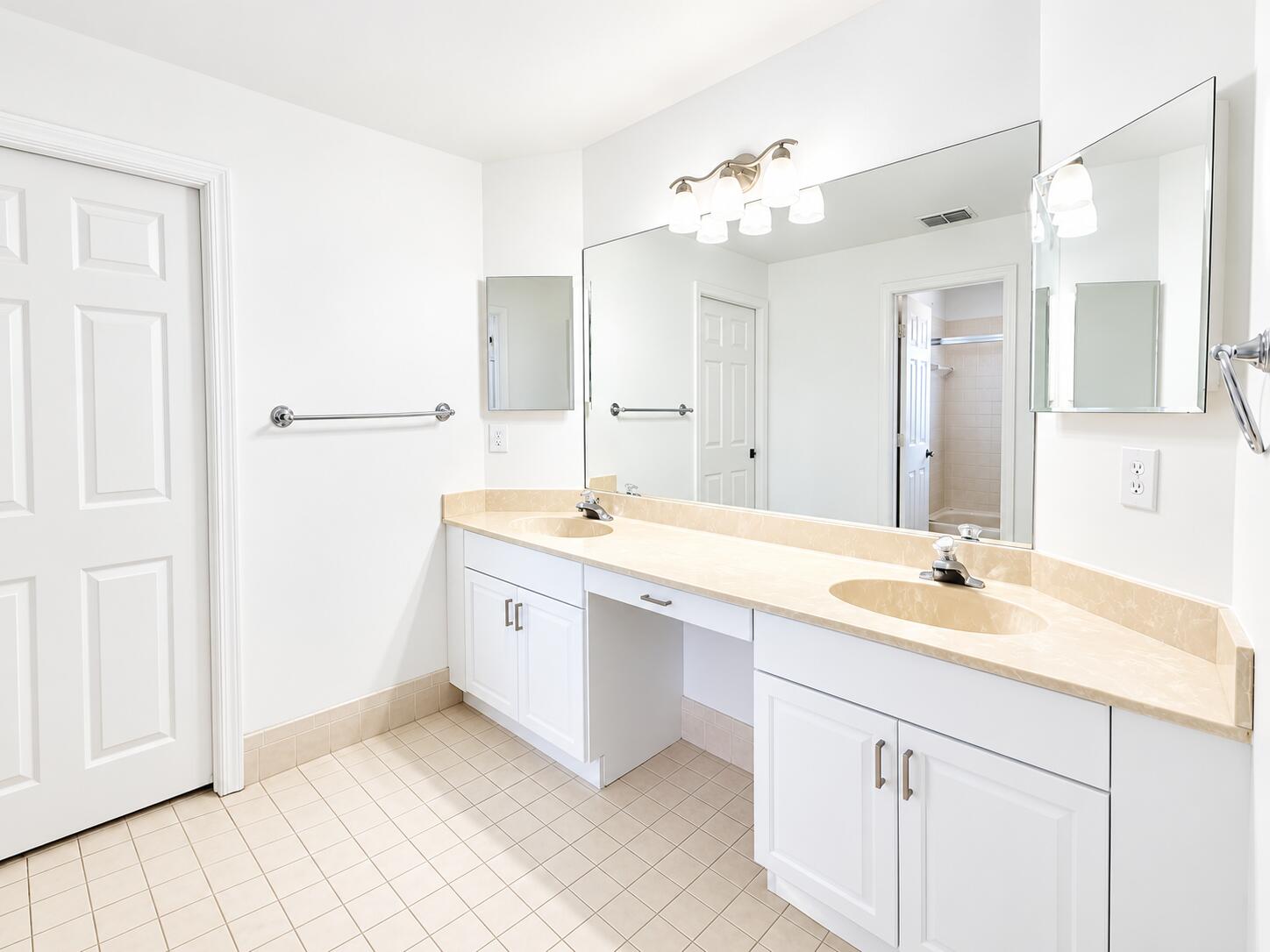 Jack and Jill Bathroom with Double Vanity